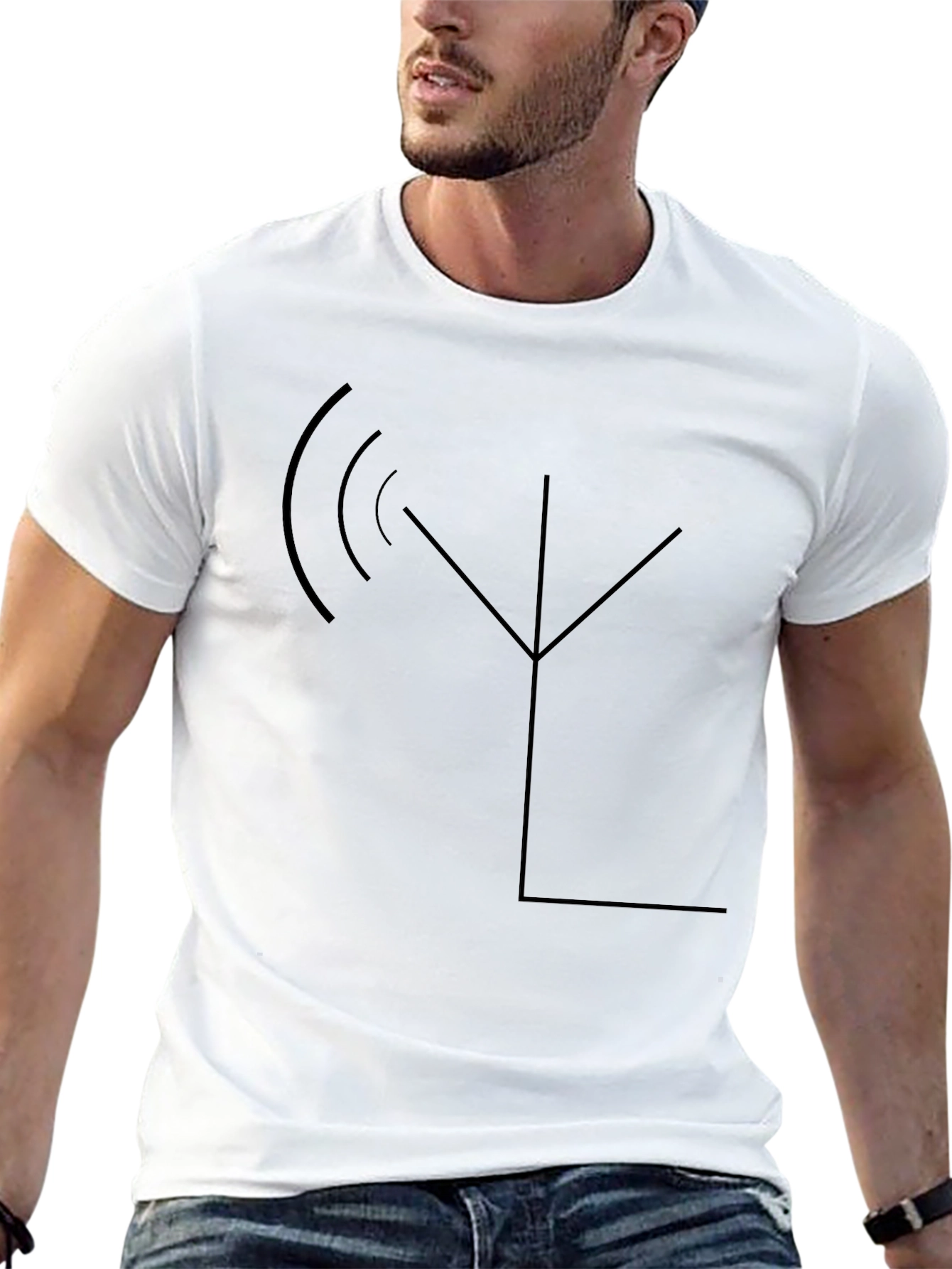 Antenna Graphic Black T-Shirt