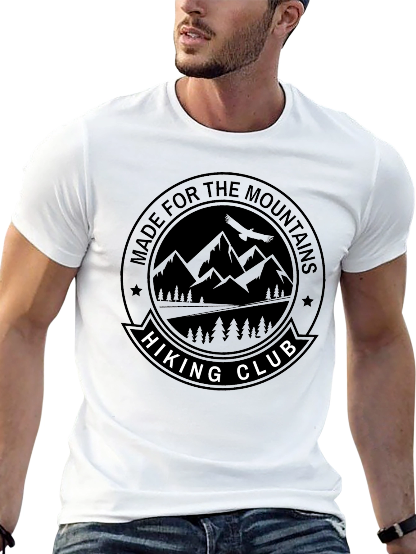 Hiking Club Graphic Tee - Black