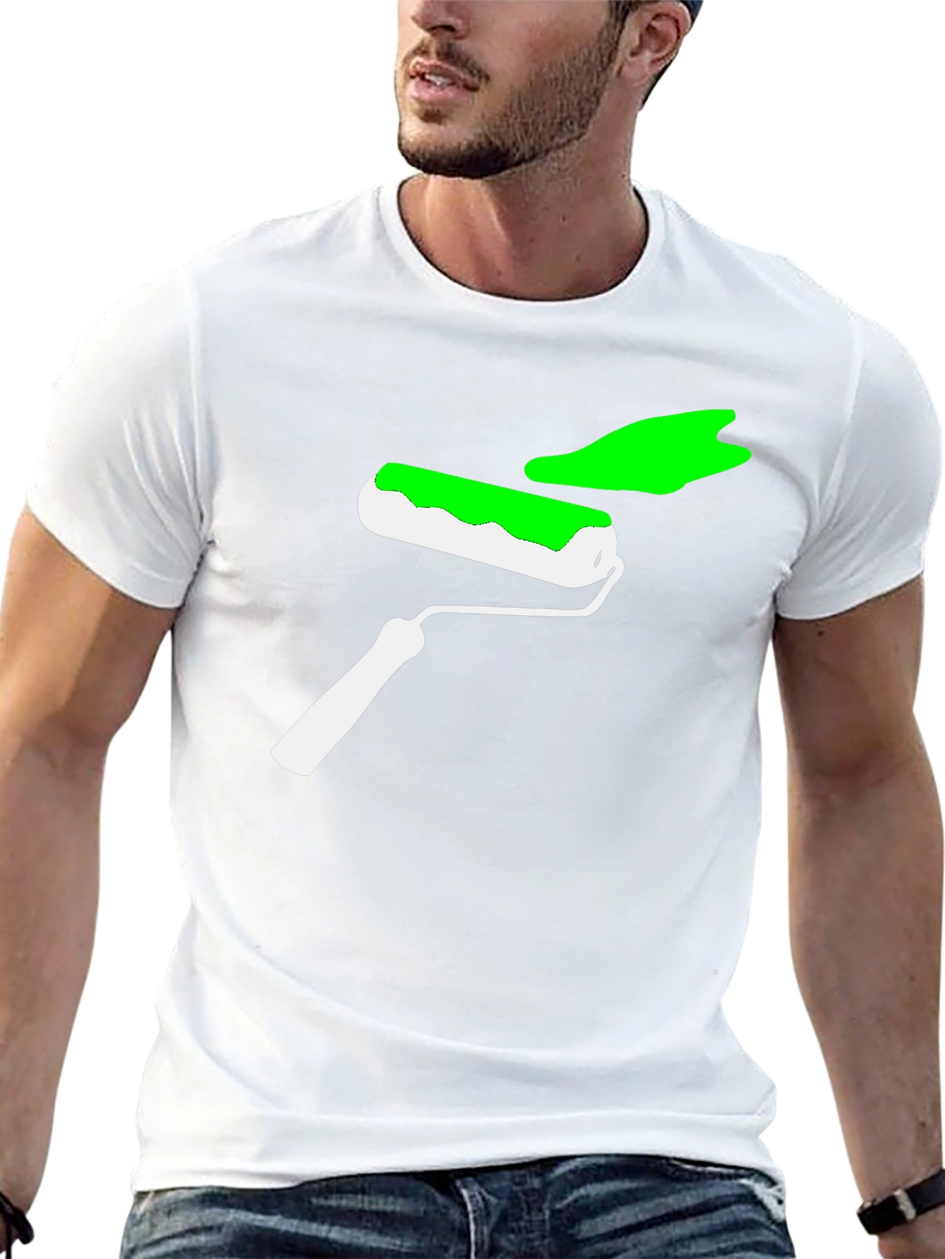 Paint Roller Graphic Tee - Cool Design Shirt