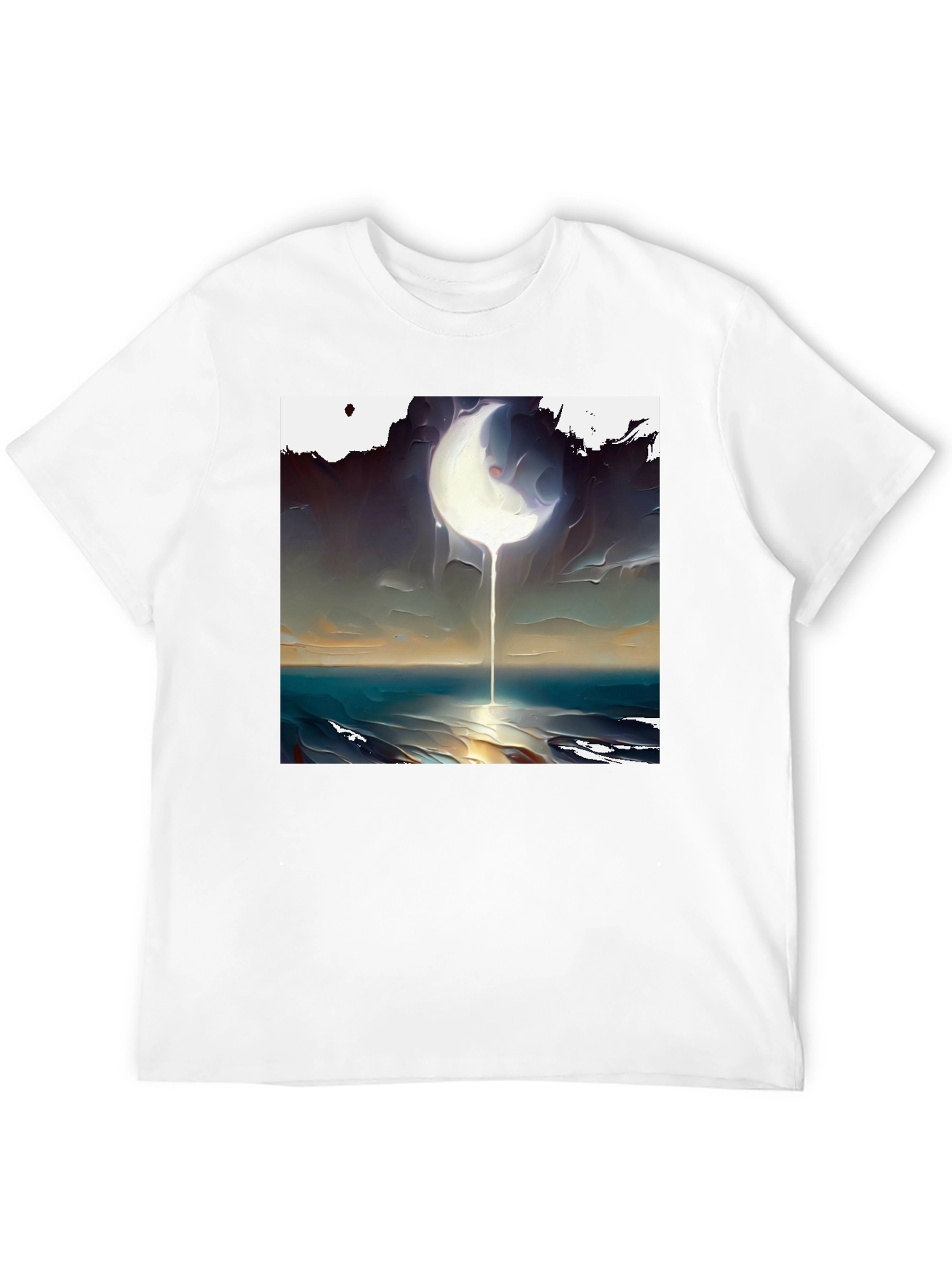 Abstract Moonscape Graphic Tee - Unique Artistic Design