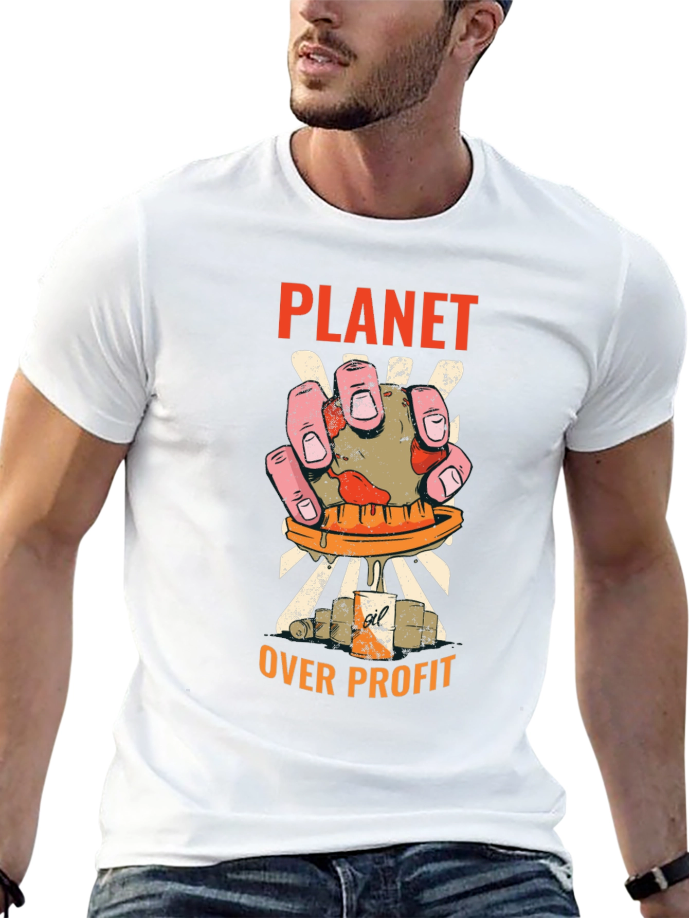 Planet Over Profit T-Shirt - Eco-Conscious Design