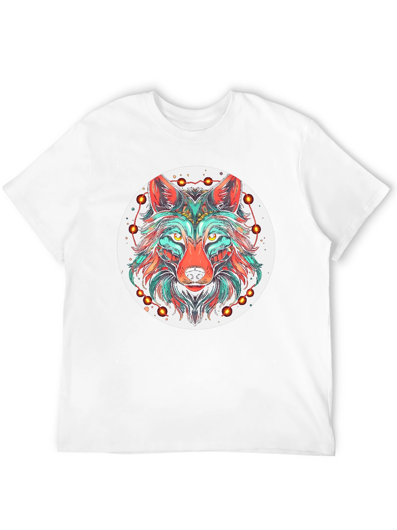 Wolf Mandala Graphic Tee - Stylish Black T-Shirt