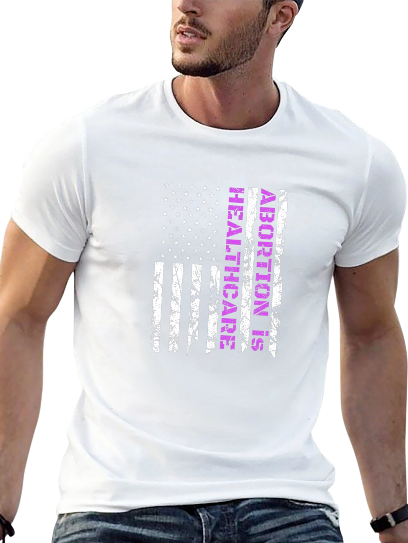 Abortion is Healthcare USA Flag T-Shirt