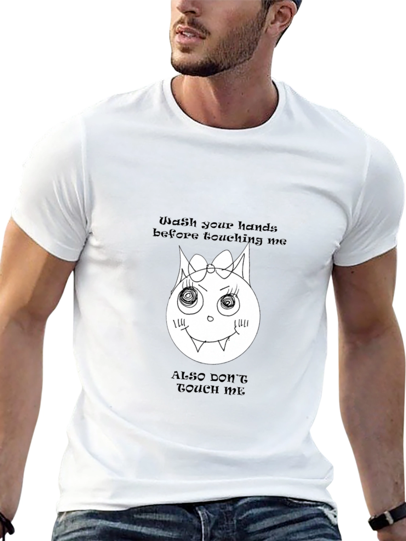 Quarantine Cat T-Shirt - Wash Your Hands Graphic Tee