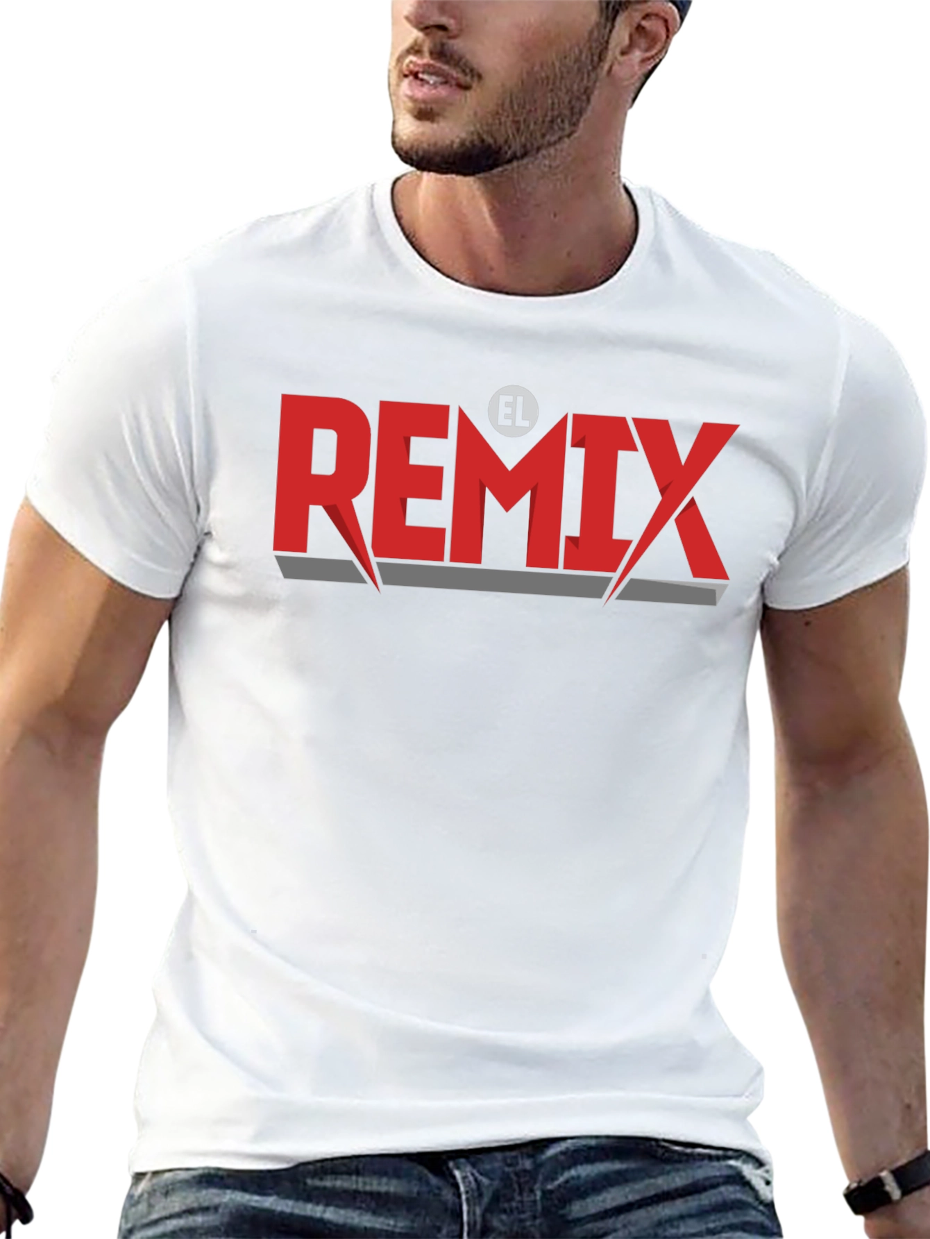EL Remix Graphic T-Shirt - Stylish Crew Neck Tee