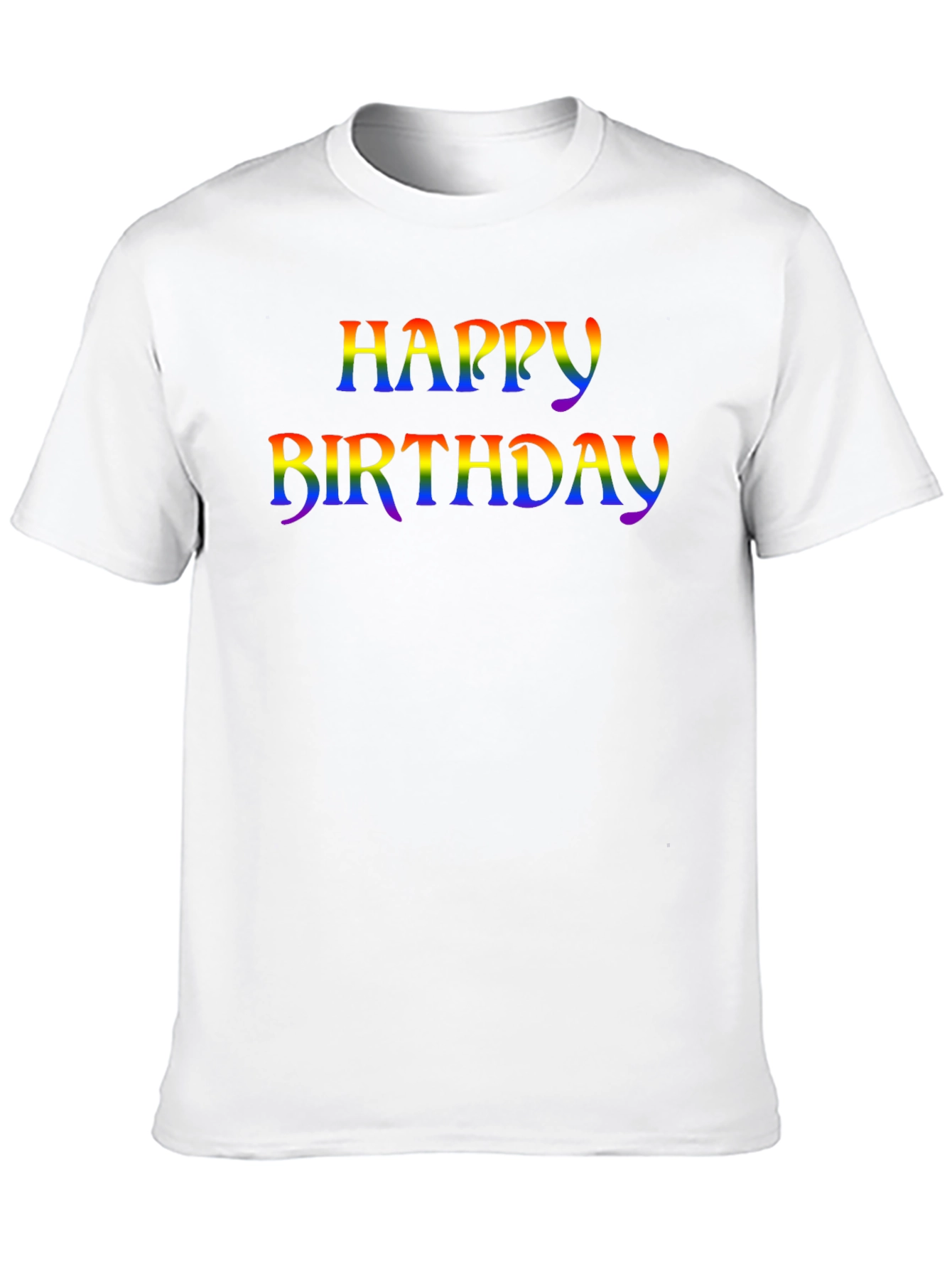Happy Birthday Rainbow Graphic Tee - Black