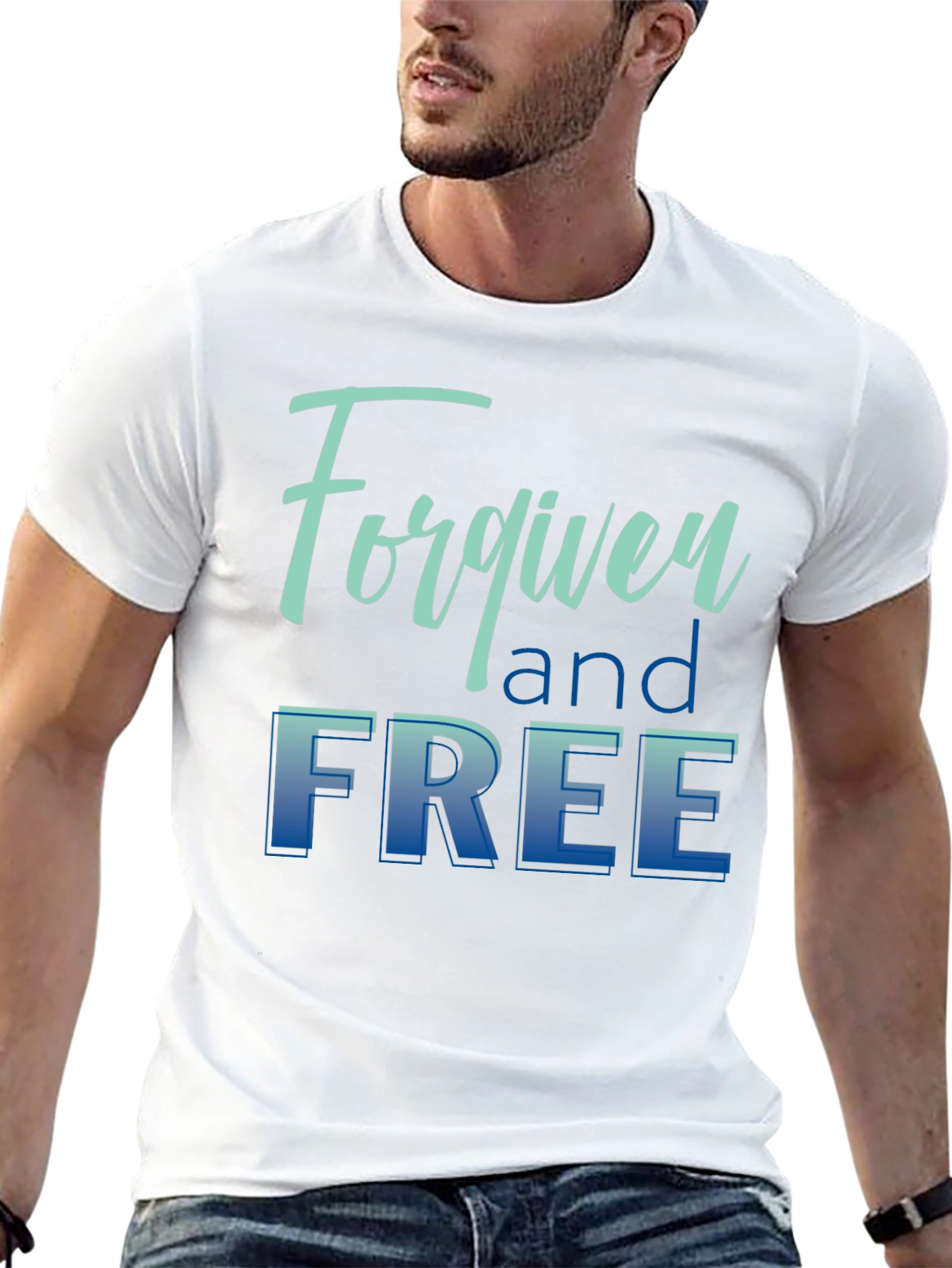 Forgiven and Free Black Graphic T-Shirt