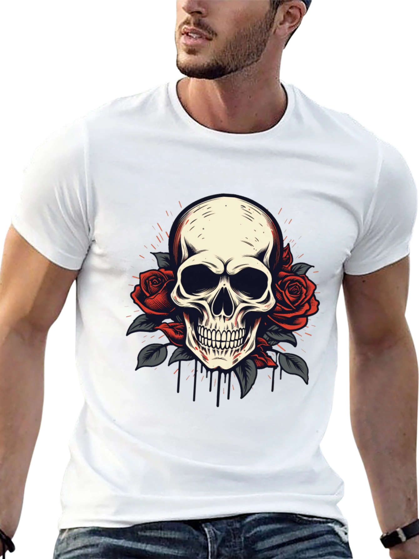 Skull & Roses Graphic Tee