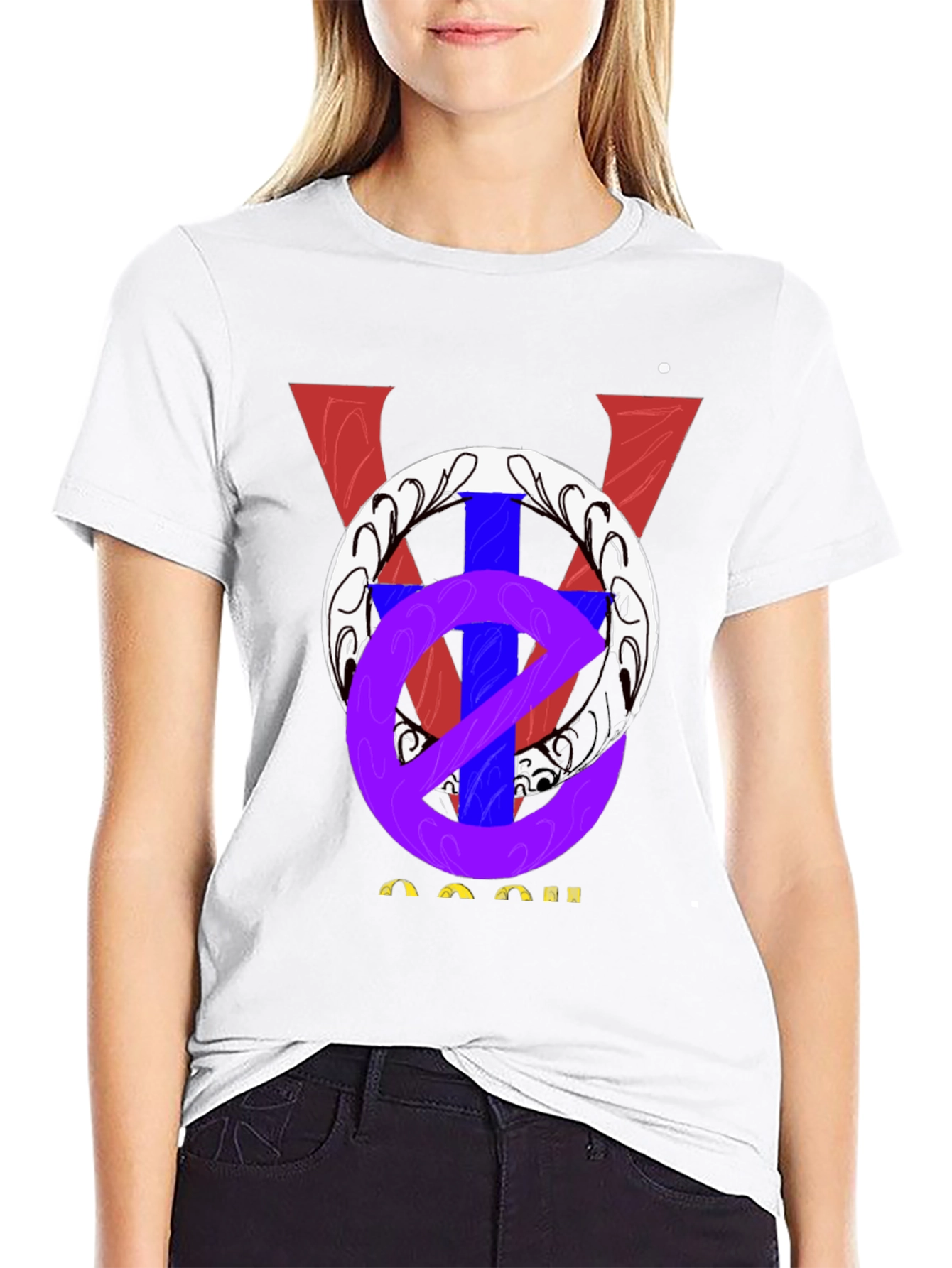 Unique Graphic Print Black Cotton T-Shirt