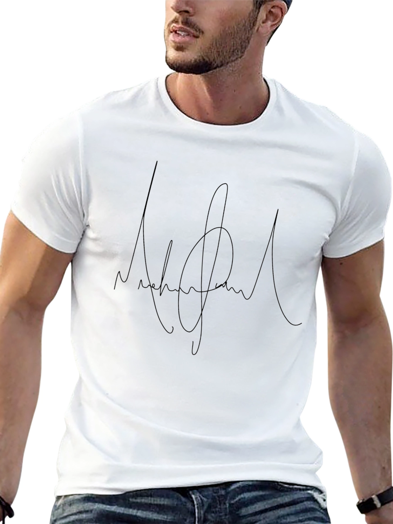 Signature Graphic Tee - Black Casual Style