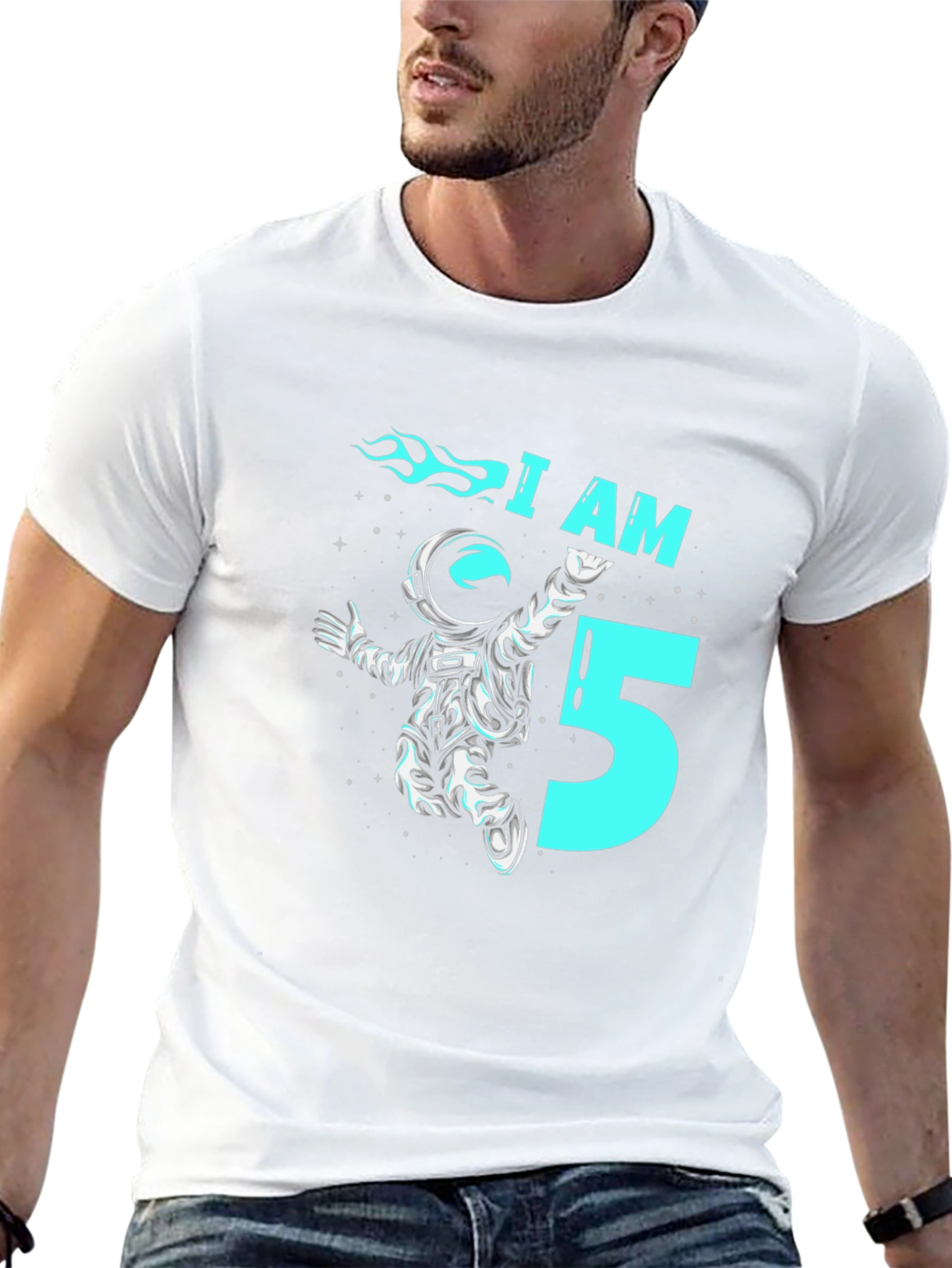 I am 5 Astronaut Birthday T-Shirt