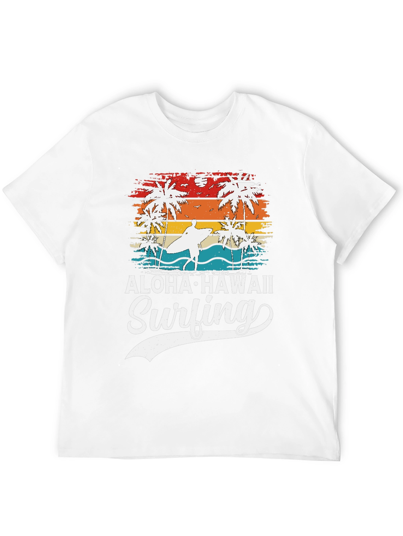 Aloha Hawaii Surfing Graphic T-Shirt