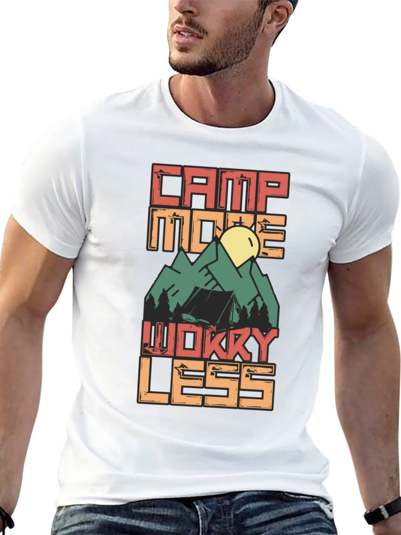 Camp More Worry Less Graphic Tee