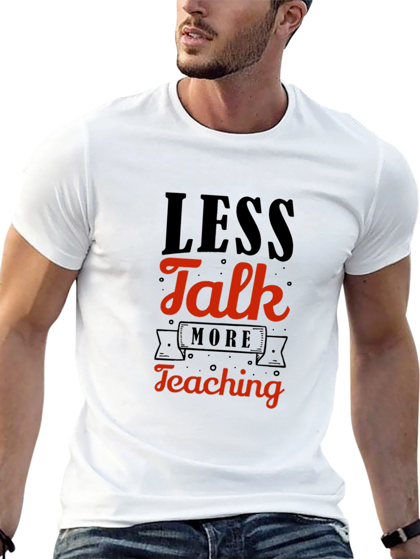 Less Talk More Teaching Graphic Tee - Black