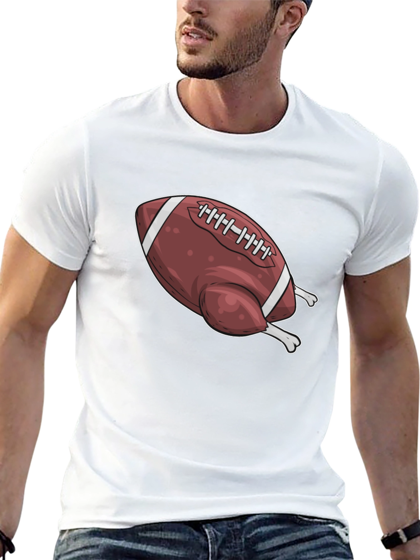 Football Turkey T-Shirt - Thanksgiving Graphic Tee