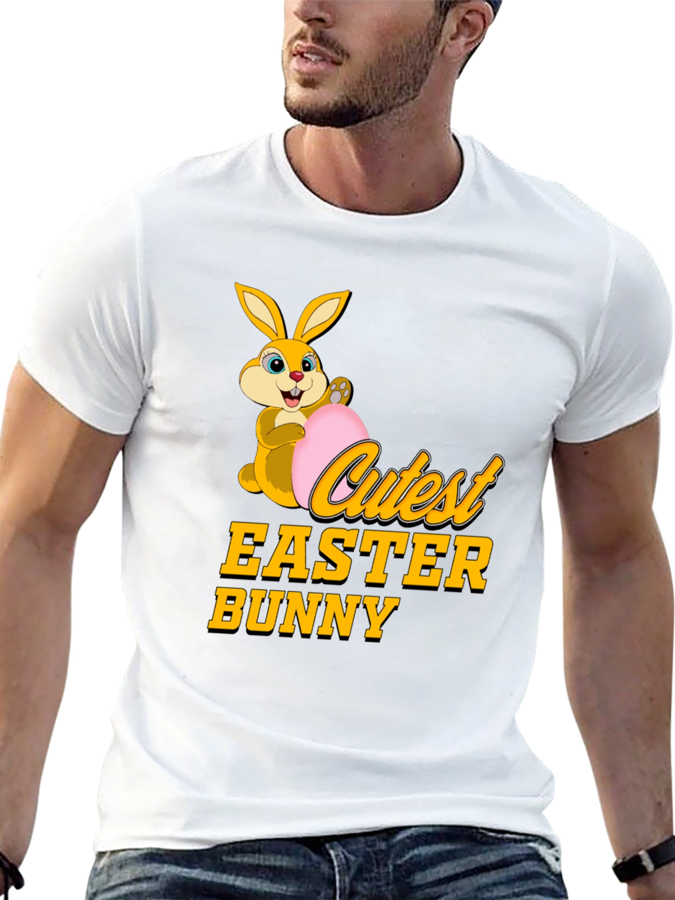 Cutest Easter Bunny Black T-Shirt