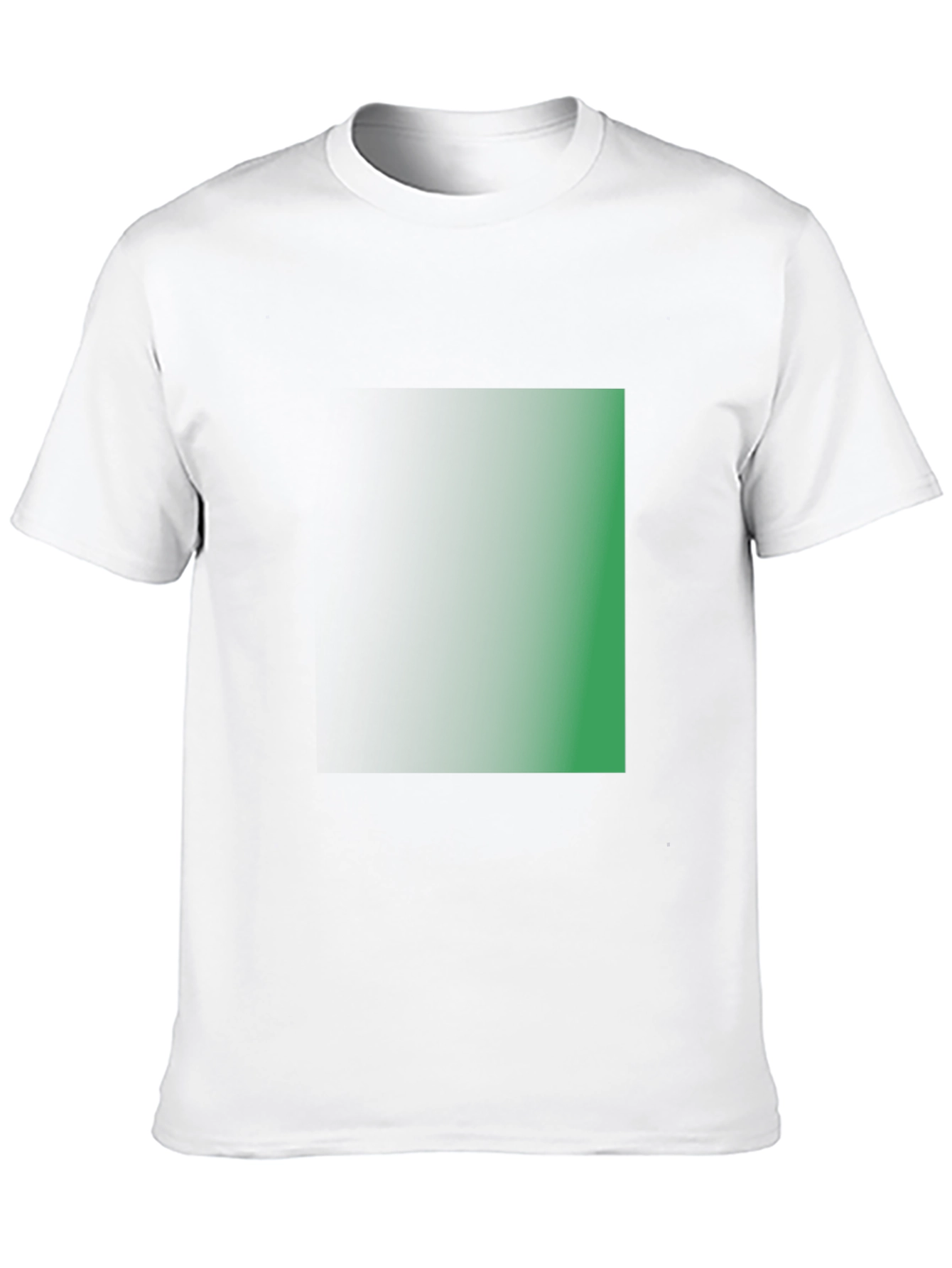 Mens Black T-Shirt with Green Gradient Square Design