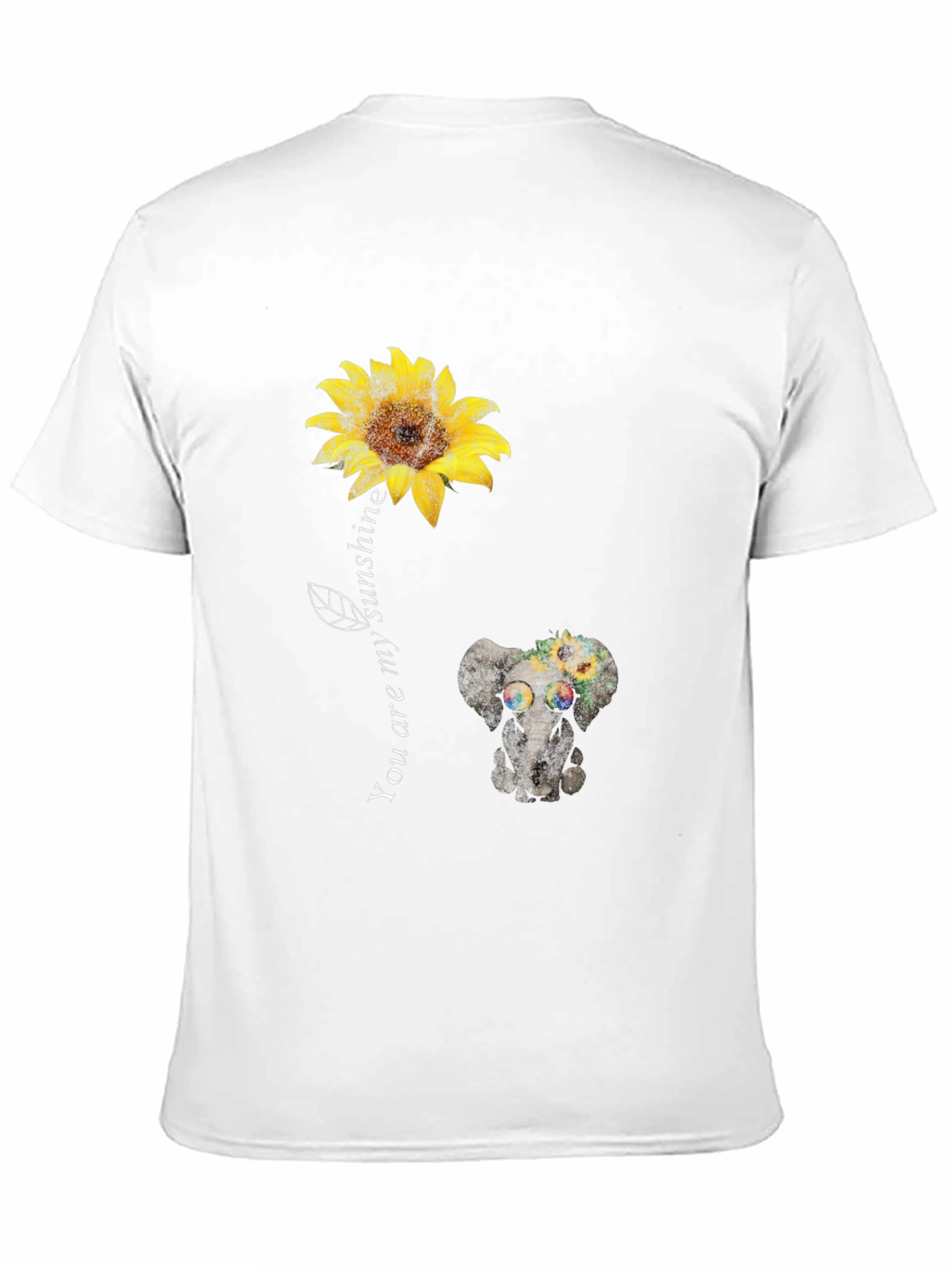 Sunshine Sunflower Elephant Graphic Tee