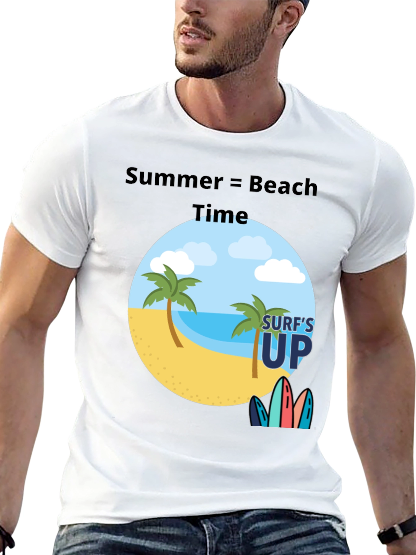 Summer Beach Time Graphic Tee