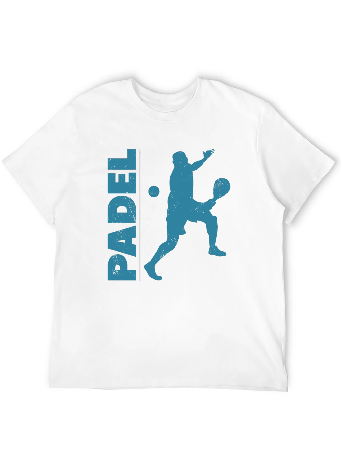 Padel Player Graphic Tee - Black Cotton Shirt