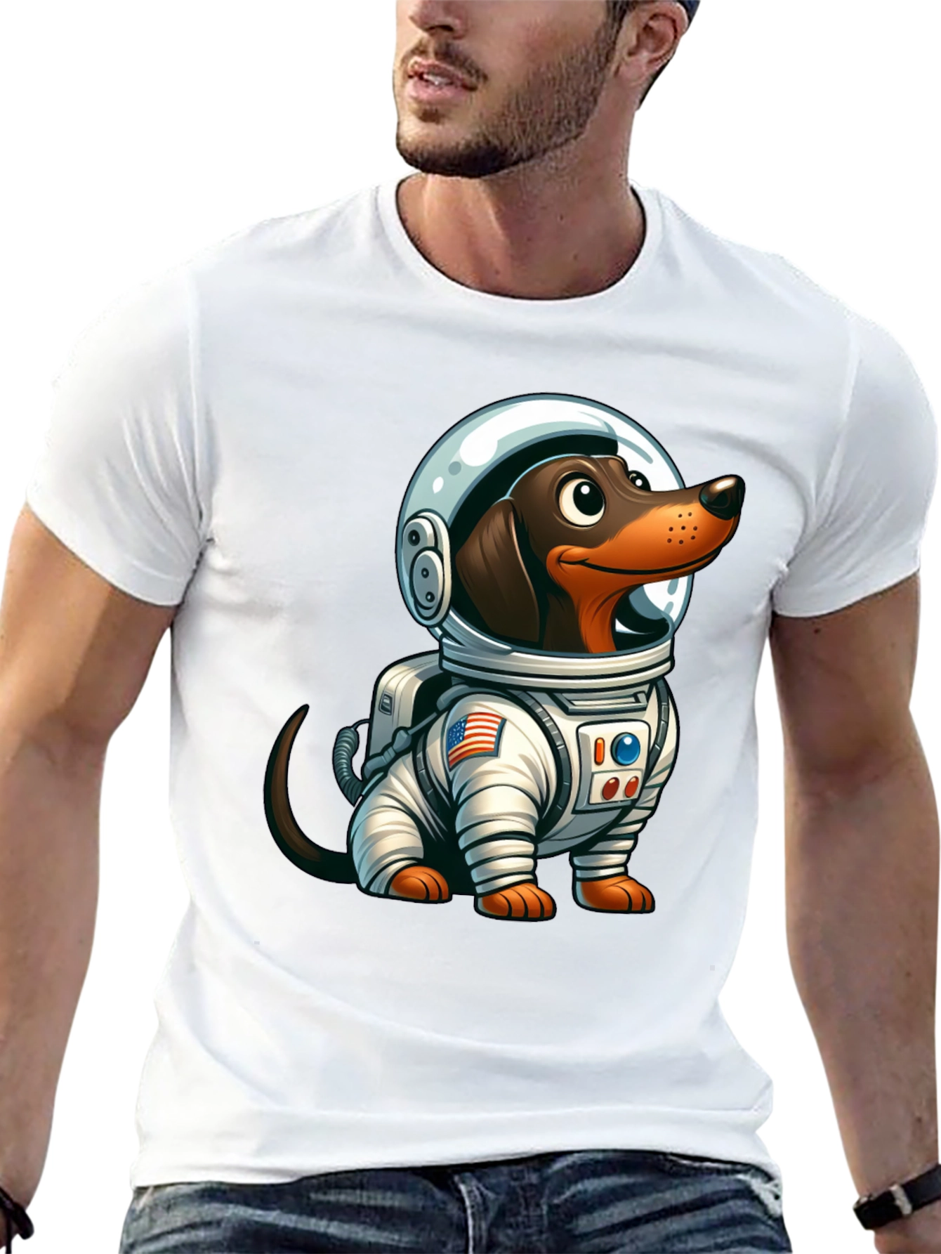 Dachshund Astronaut T-Shirt - Space Dog Tee