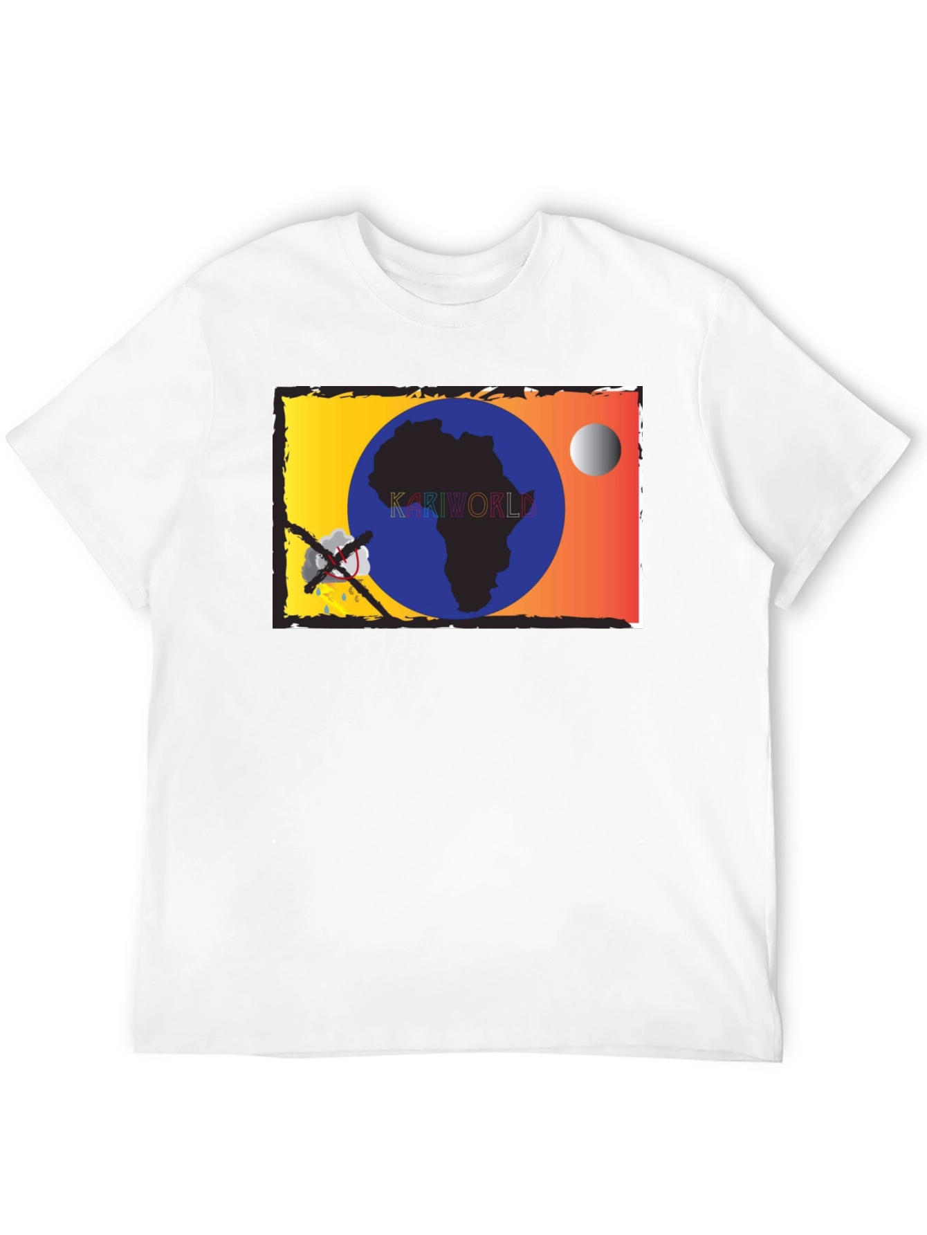 Kariworld T-Shirt - Black Cotton Graphic Tee