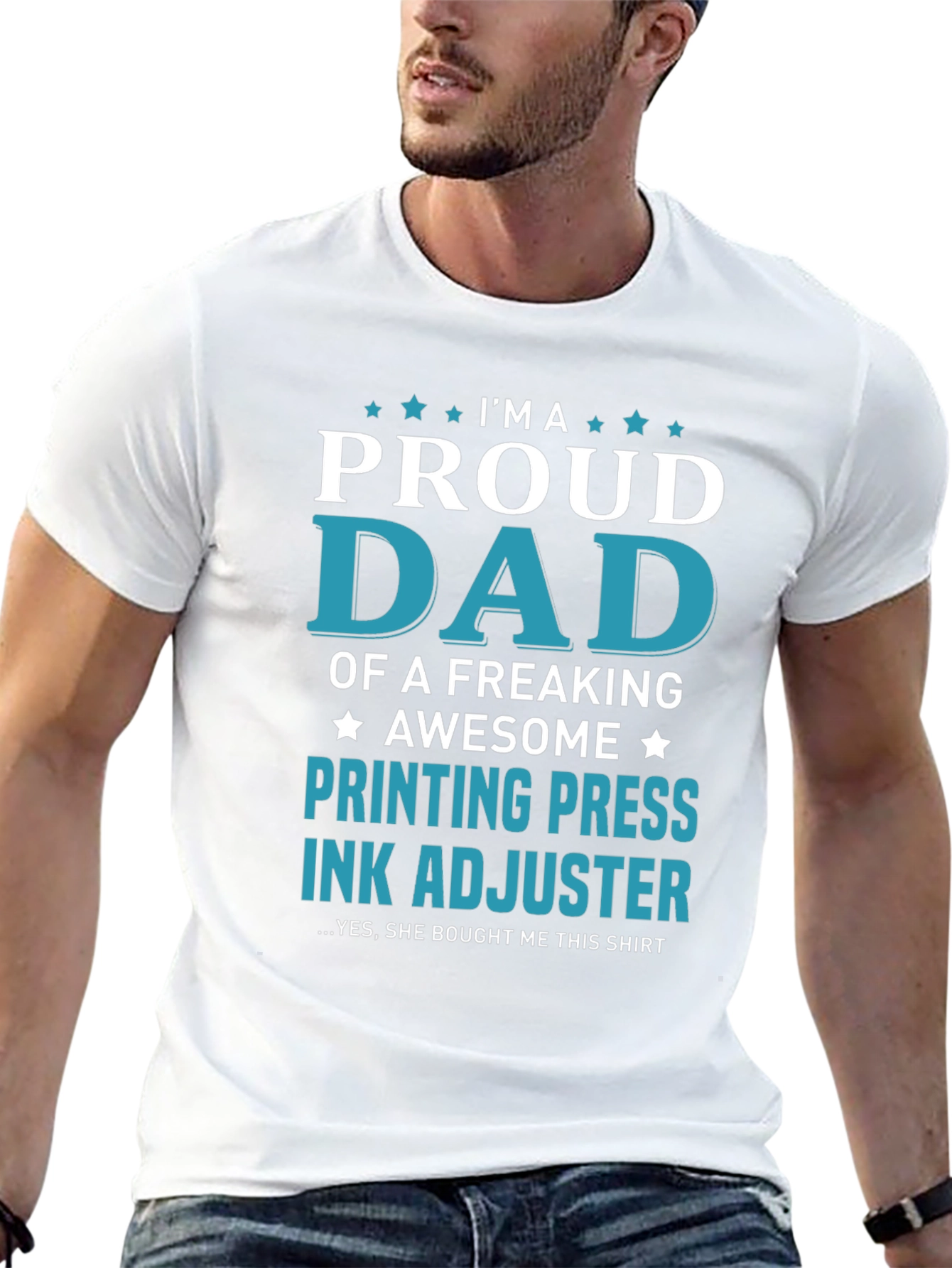 Proud Dad Printing Press Ink Adjuster T-Shirt