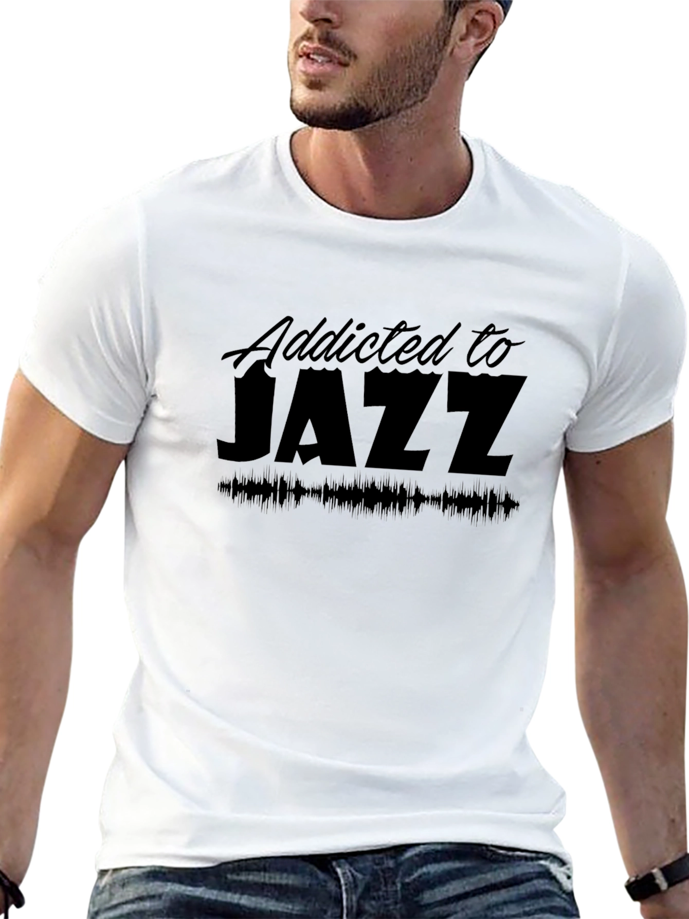 Addicted to Jazz Black Graphic Tee