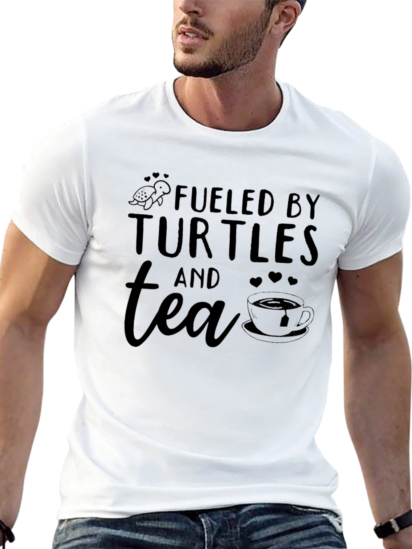 Fueled By Turtles and Tea Graphic T-Shirt