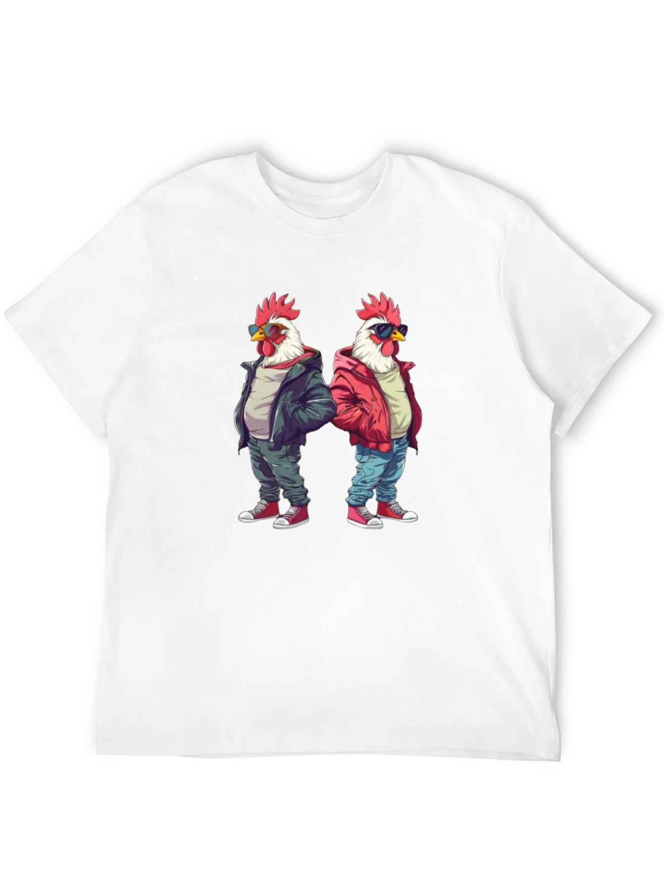 Cool Chicken Graphic Tee - Black Cotton Shirt