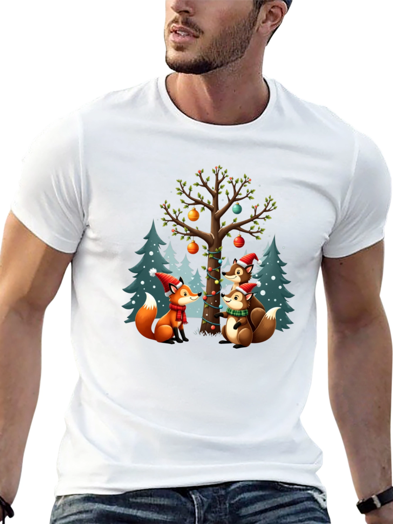 Festive Forest Friends Holiday T-Shirt
