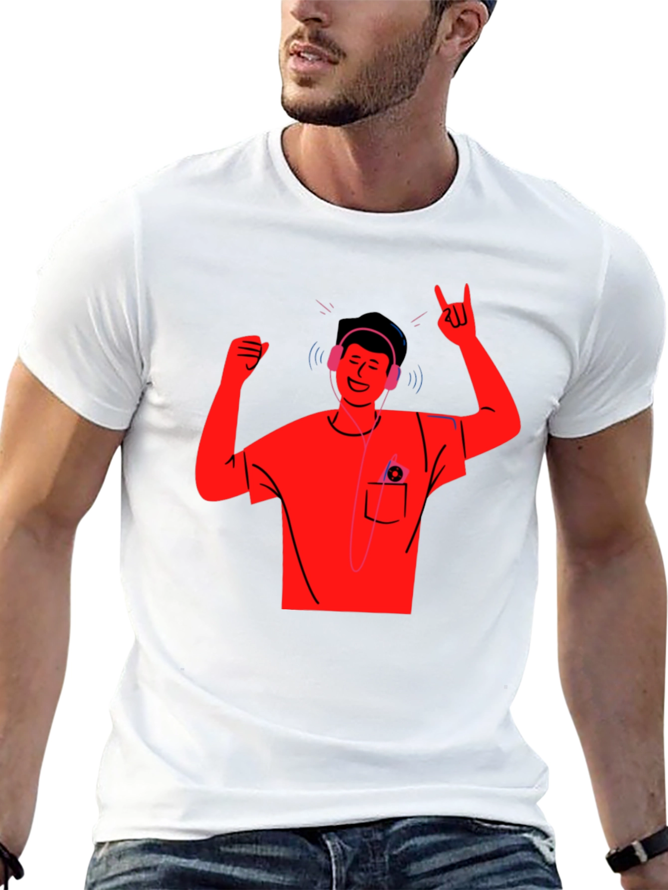 Cool Graphic T-Shirt - Music Lover