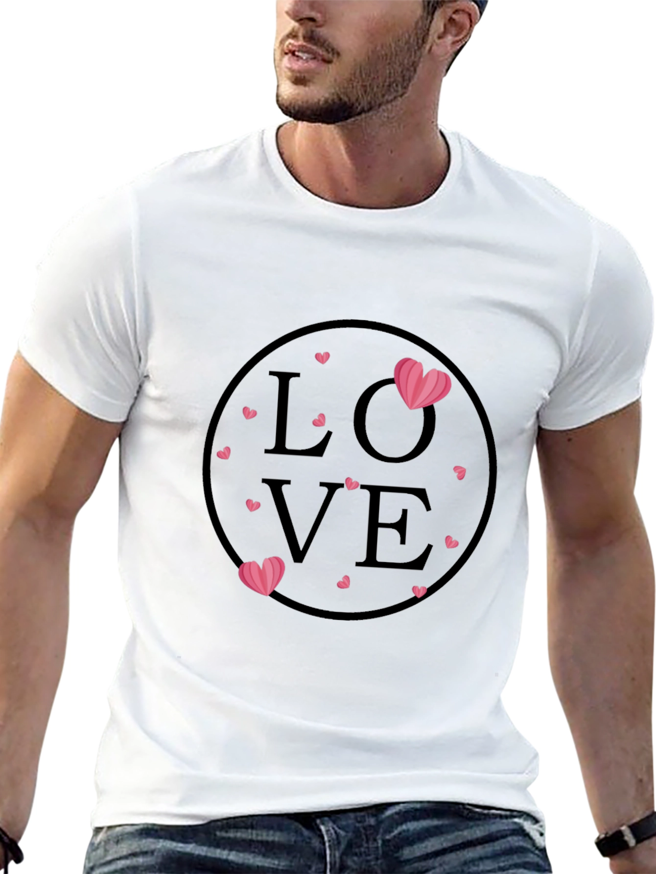 Love Heart Graphic Tee - Valentines Day Gift