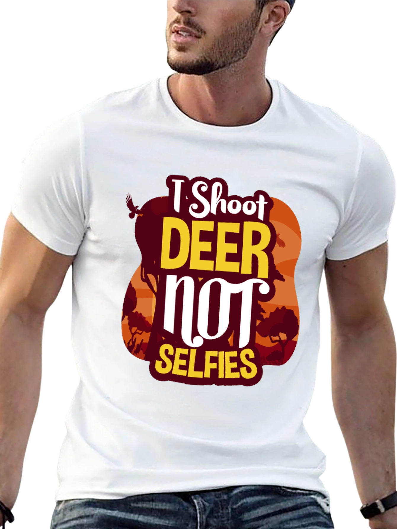 I Shoot Deer Not Selfies Graphic Tee