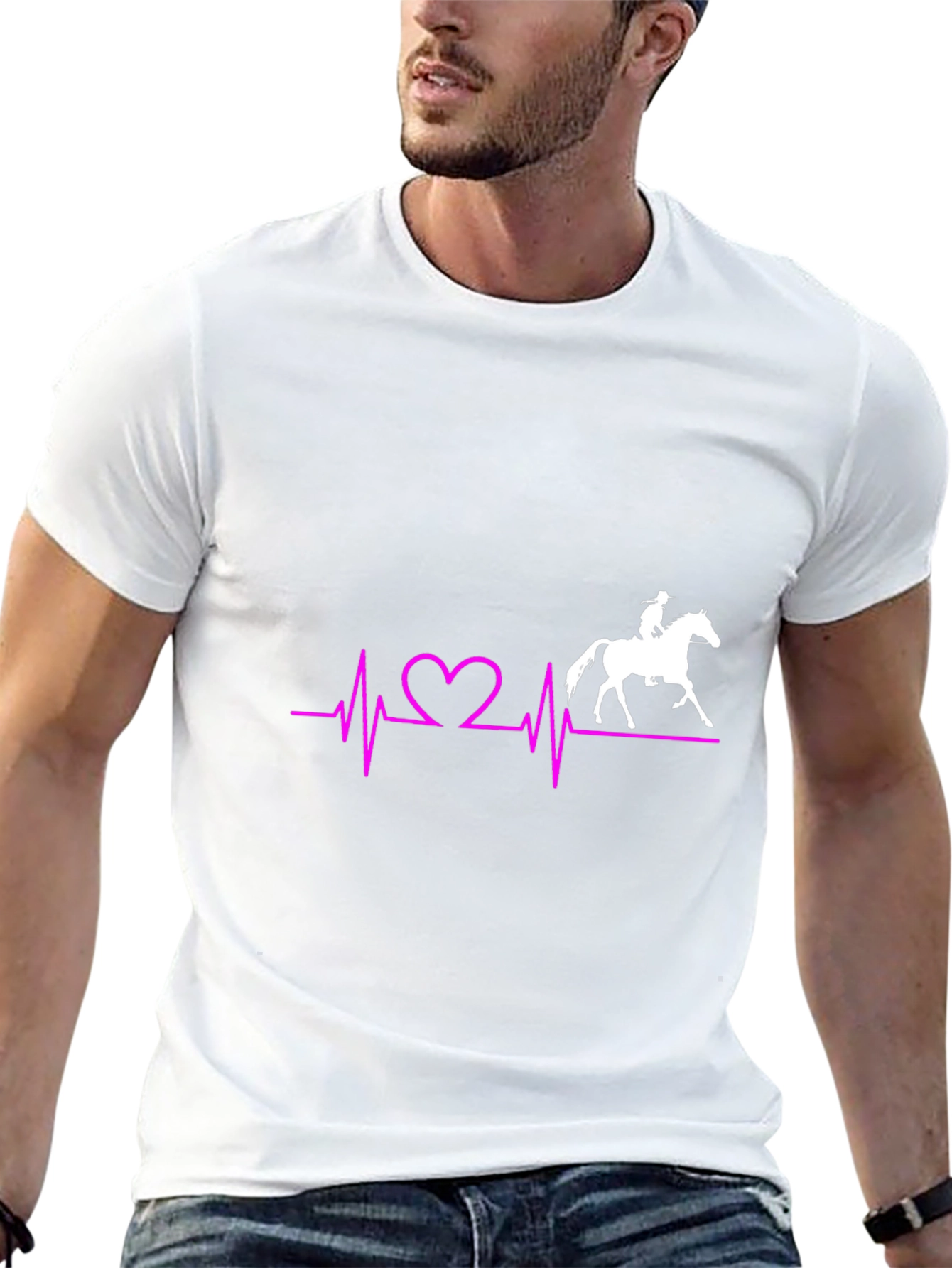 Heartbeat Horse Riding T-Shirt - Equestrian Tee