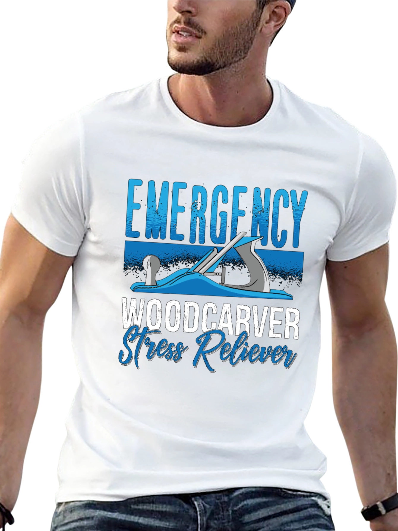 Emergency Woodcarver Stress Reliever Graphic T-Shirt