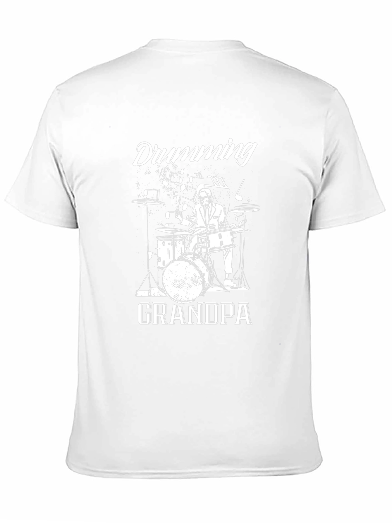 Drumming Grandpa T-Shirt - Black Cotton Tee