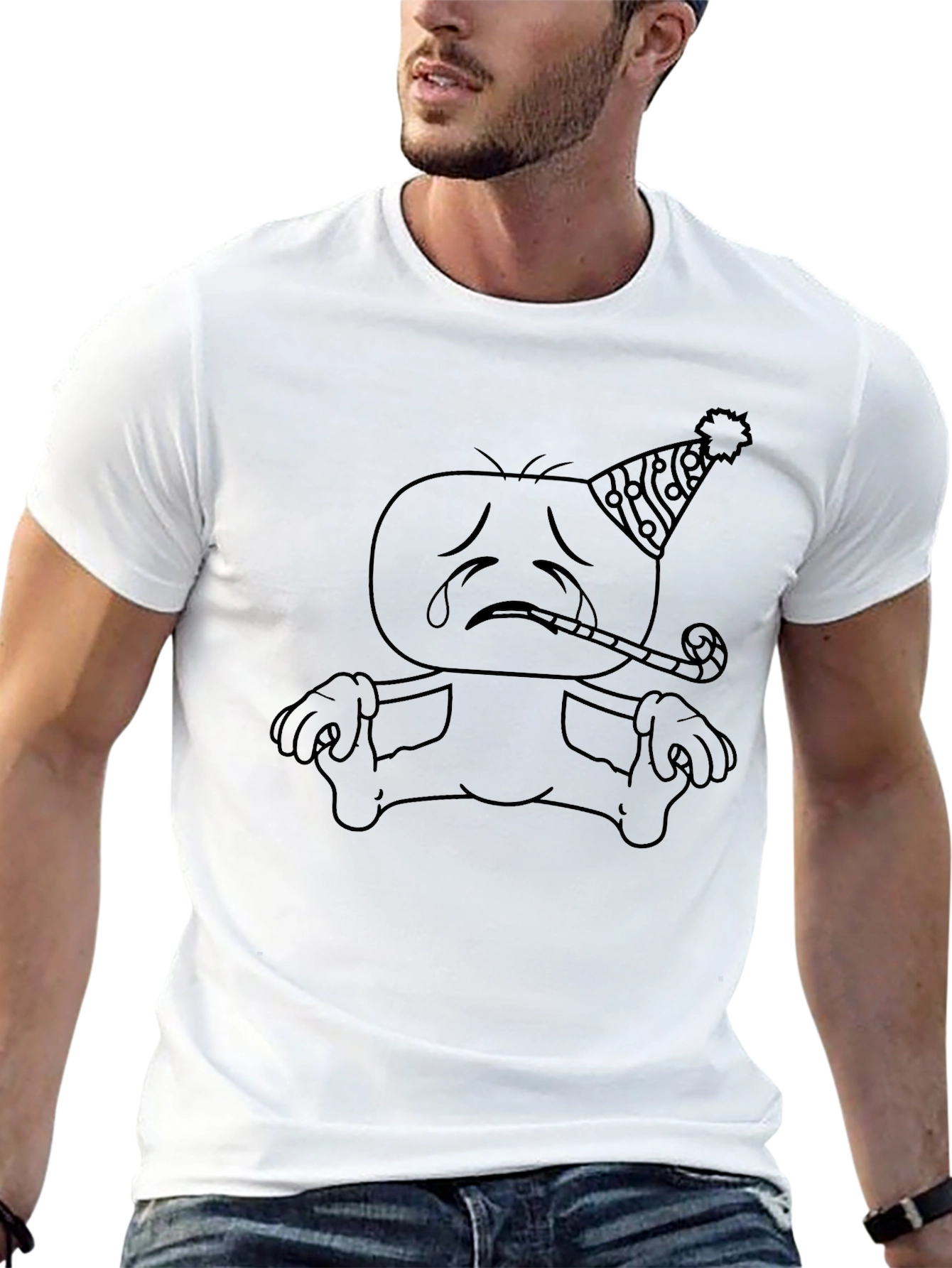 Sad Party Boy T-Shirt - Unique Graphic Tee