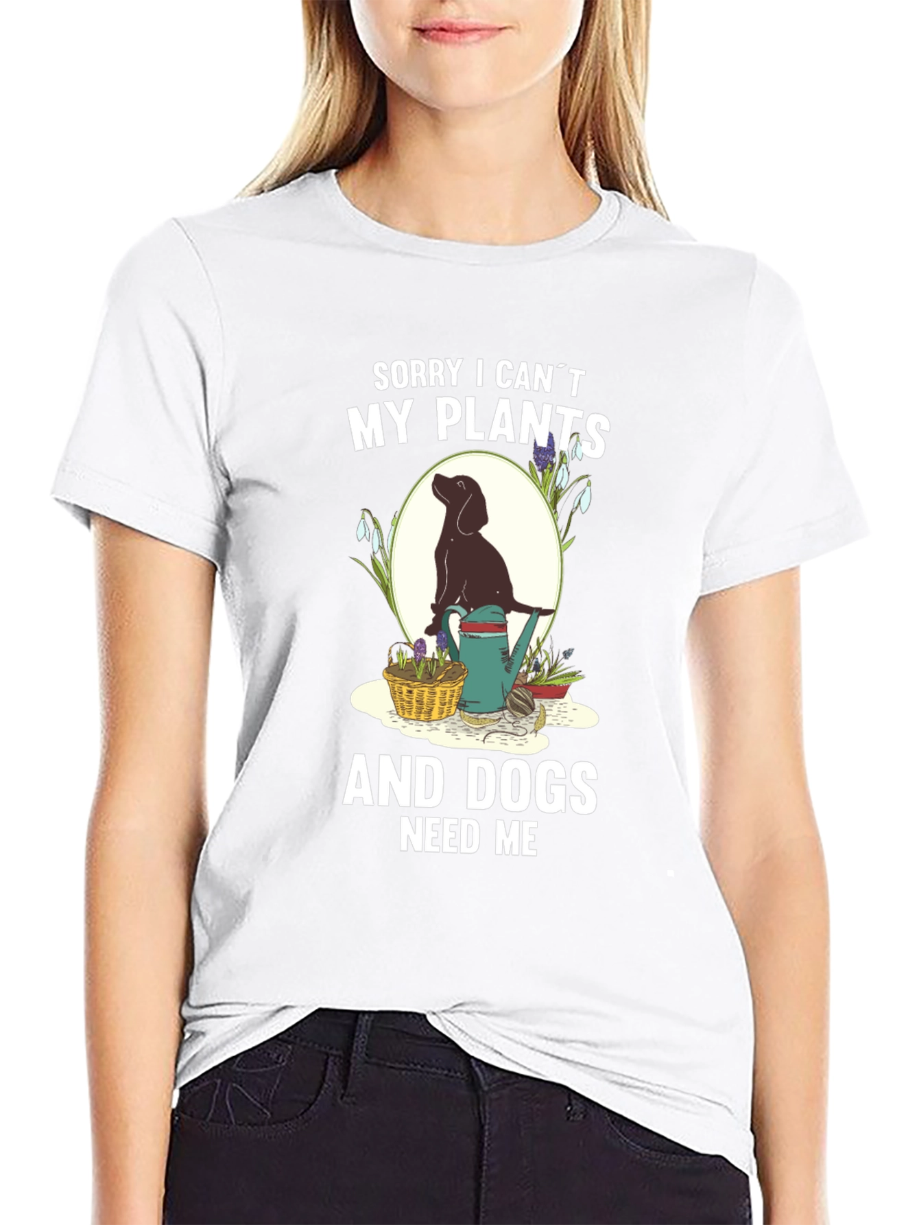 Dog & Plants Graphic Tee - Gardeners Delight