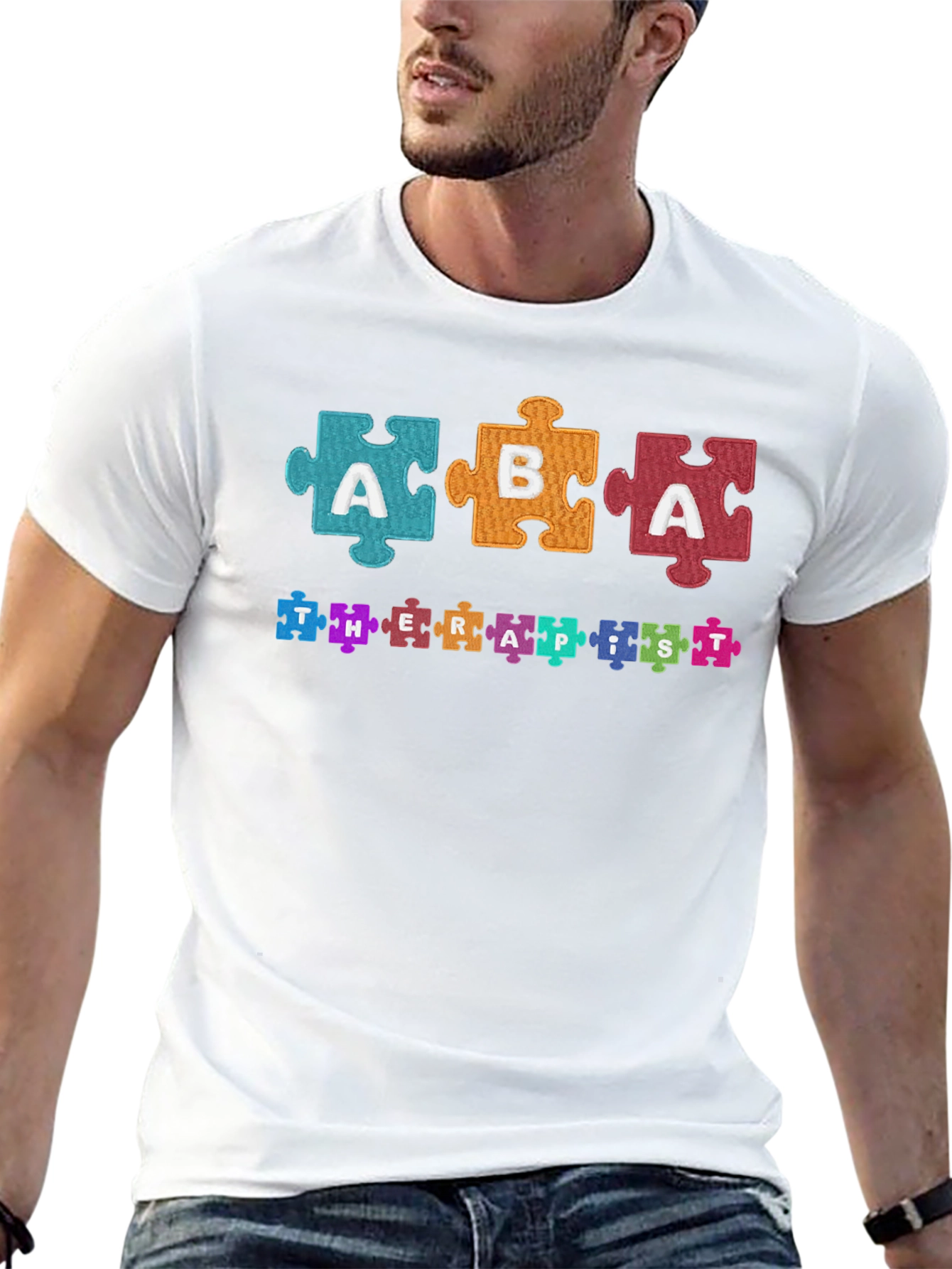 ABA Therapist Puzzle Piece T-Shirt