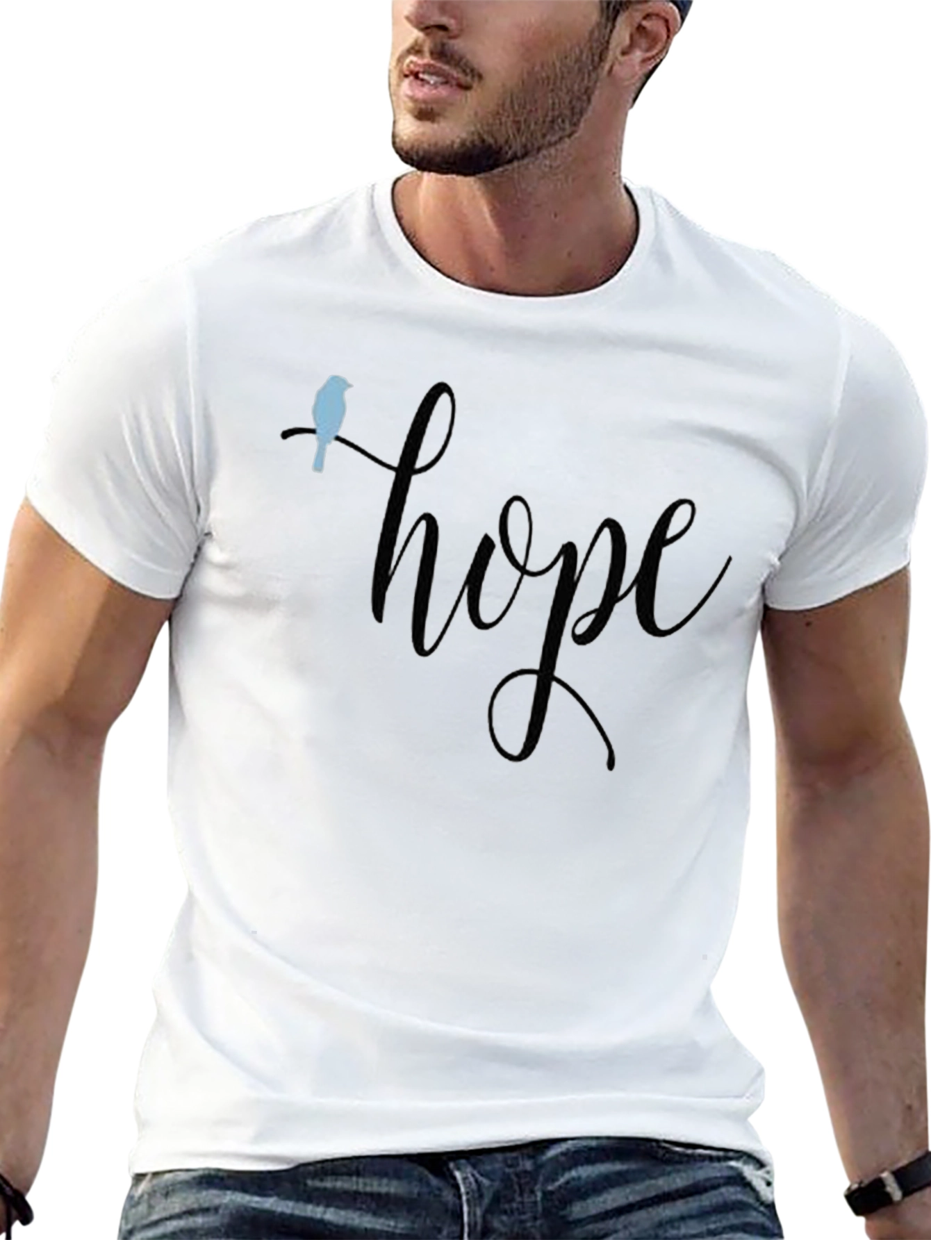 Hope Bird Tee - Unisex Black T-Shirt