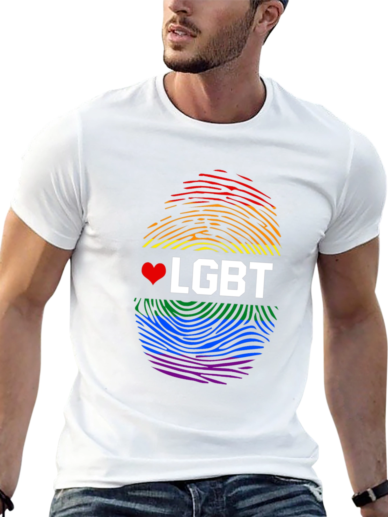 LGBT Pride Fingerprint T-Shirt - Love & Equality