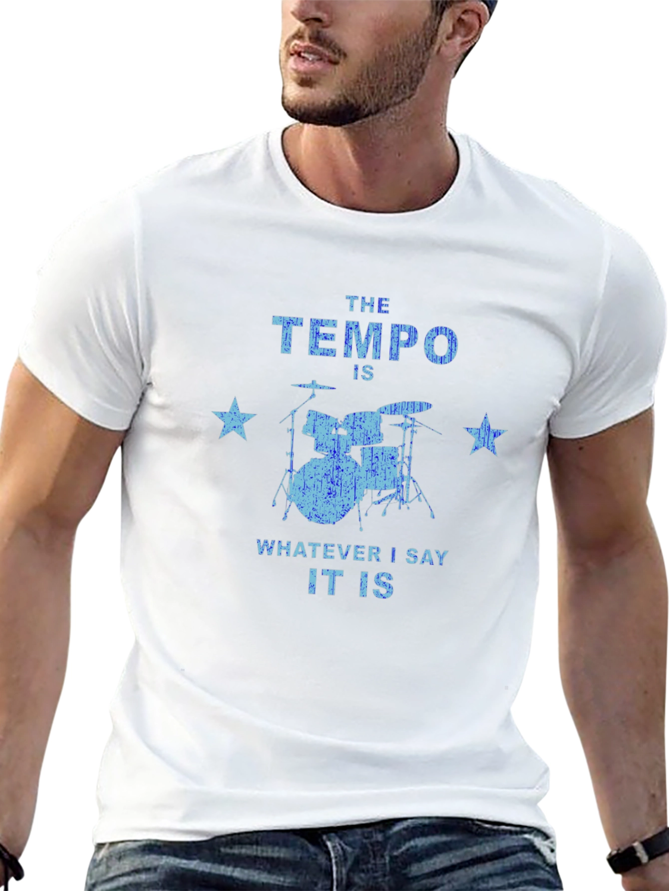 Tempo Drummer T-Shirt - Music Lover Tee