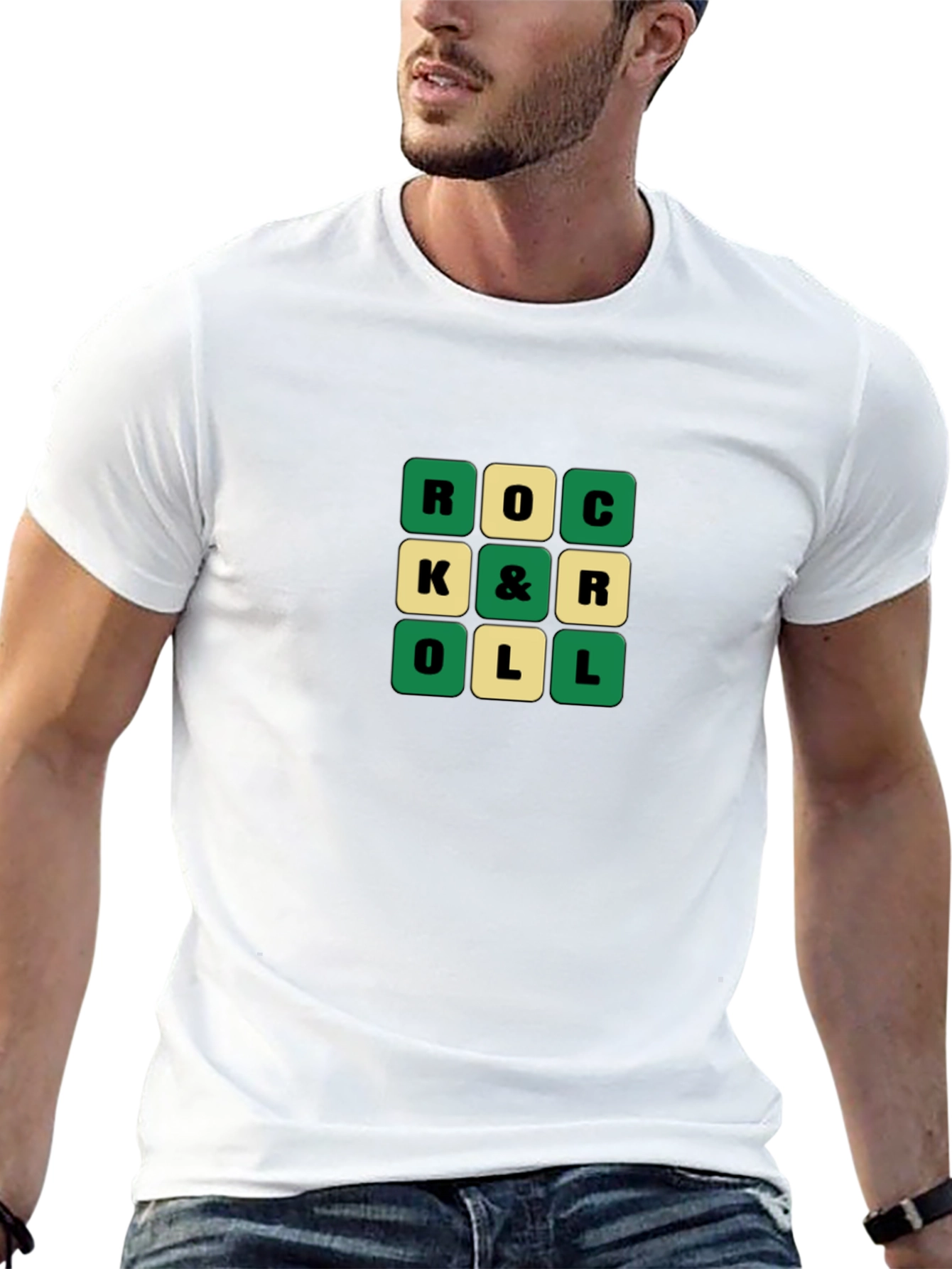 Retro Rock & Roll Word Game T-Shirt