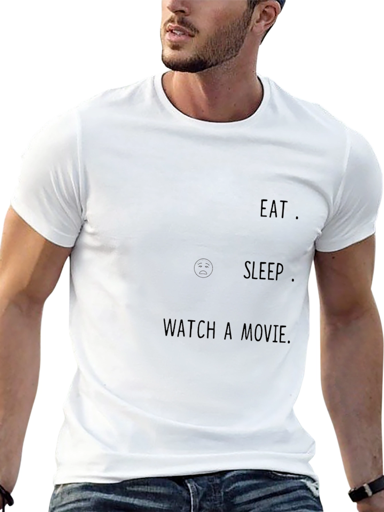 Eat Sleep Watch Movie Graphic Tee