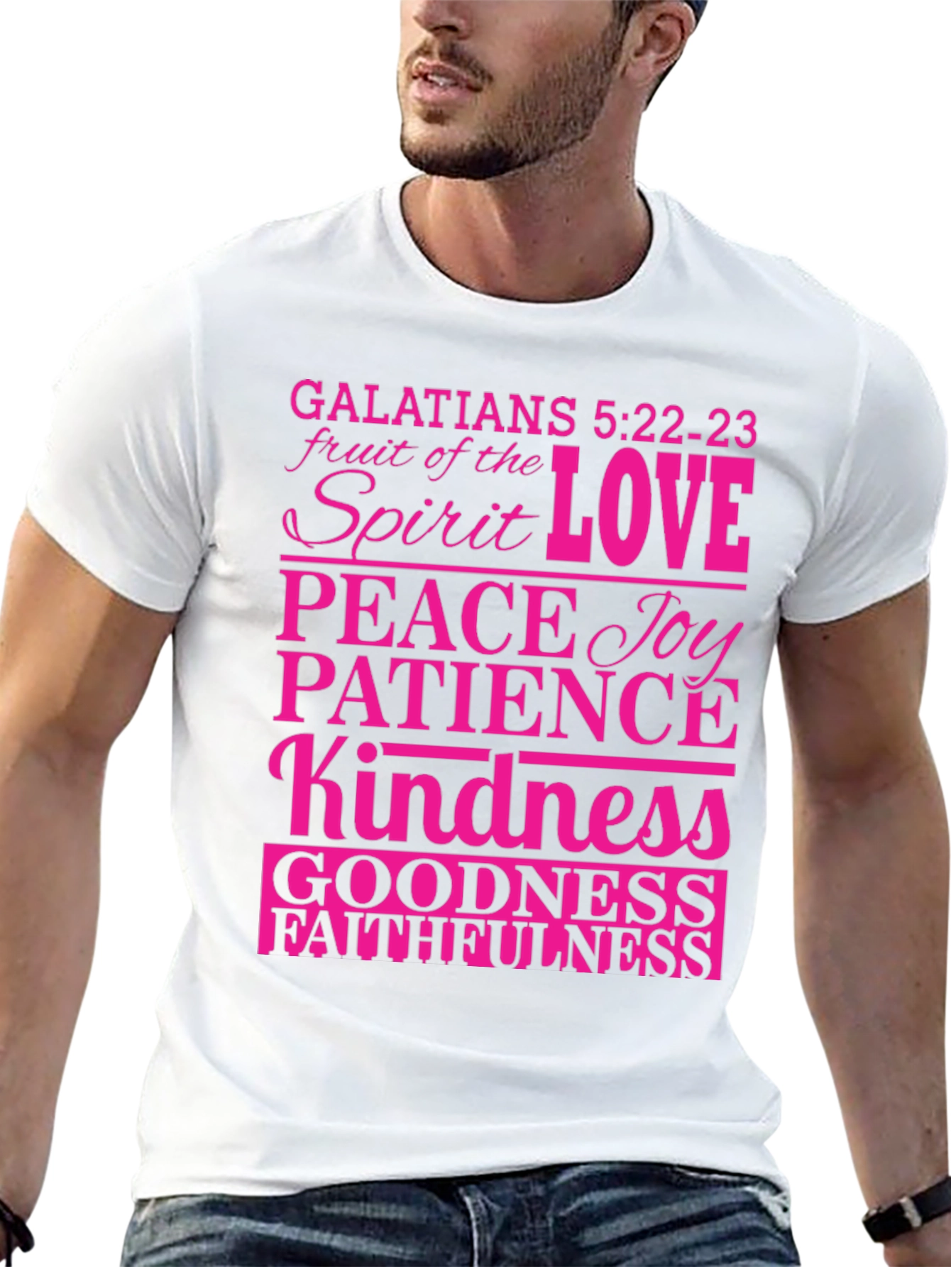 Fruit of the Spirit Bible Verse Graphic T-Shirt