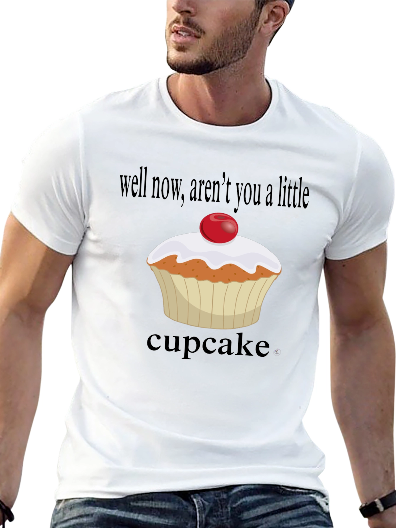 Cupcake T-Shirt: Arent You A Little Cupcake? Black Tee