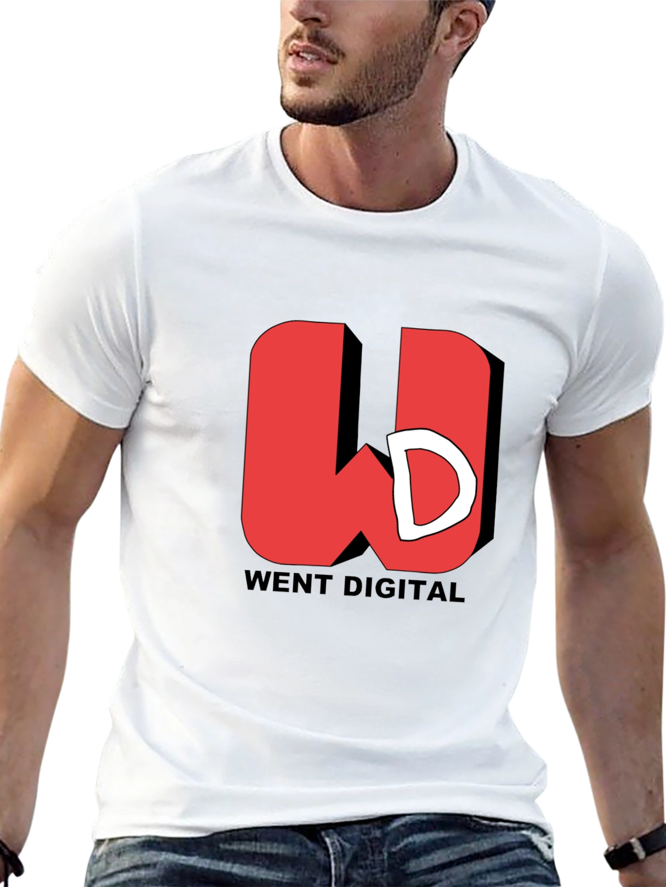 Went Digital Black Graphic T-Shirt