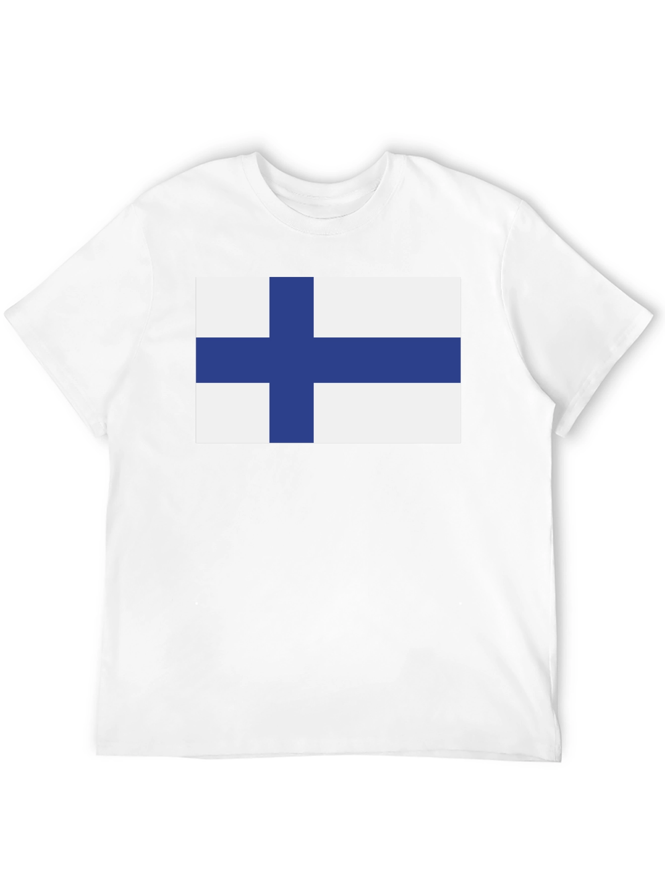 Finland Flag T-Shirt - Black Crew Neck Tee