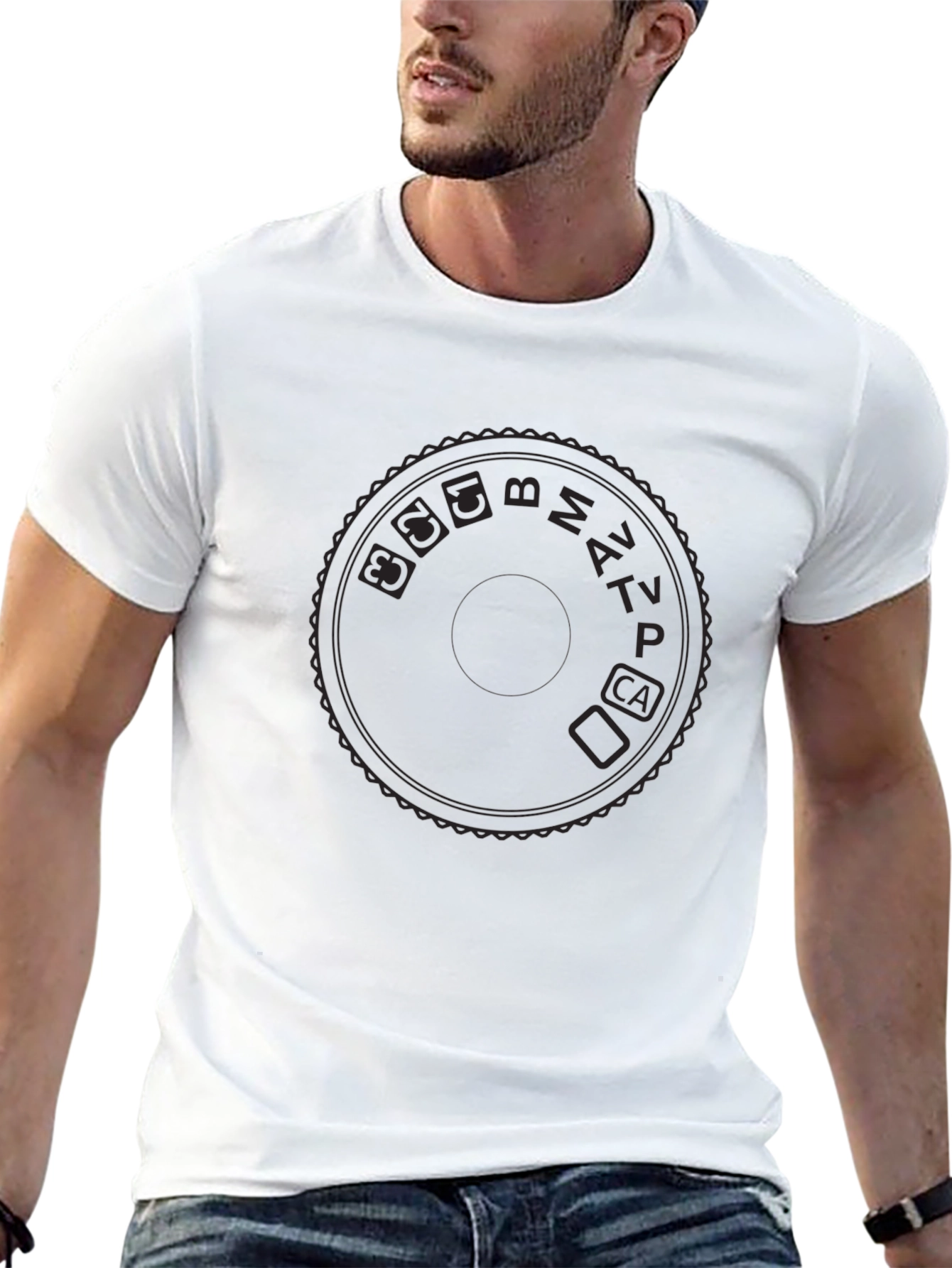 Camera Mode Dial Graphic T-Shirt - Photographer Apparel